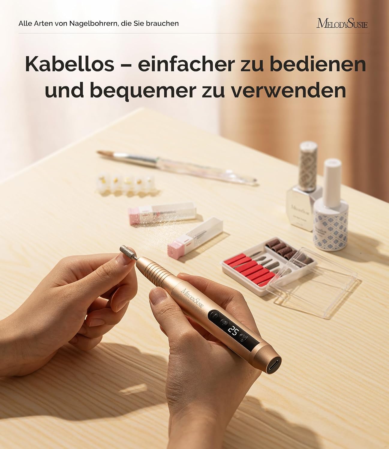 Thumbnail 5 de MelodySusie Kabellos Nagelfräser 25000 U/min