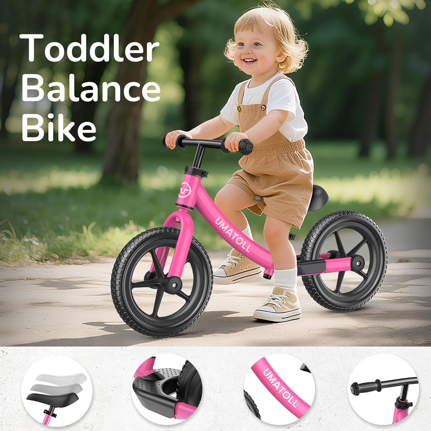 Thumbnail 6 de Umatoll Toddler Balance Bike: No-Pedal Fitness for Early Balancing (18 Months to 5 Years)