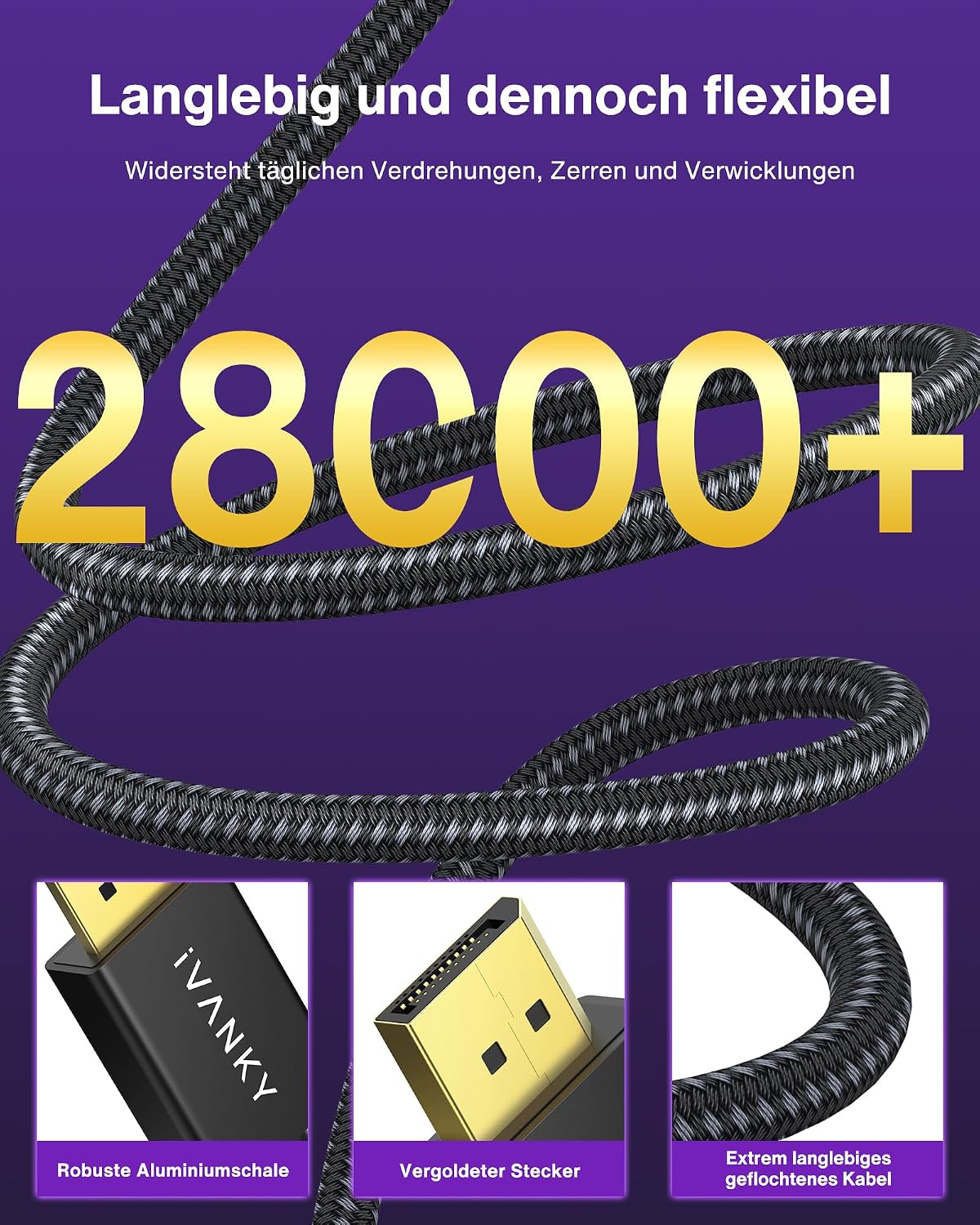 Thumbnail 6 de IVANKY 8K DisplayPort Kabel 2 m