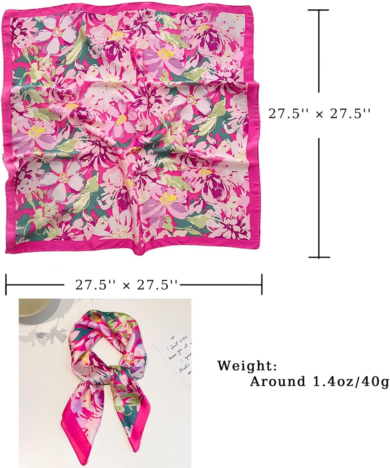 Detalle 1 de Glkiapr Bandana Headscarf, 27.5-Inch Square