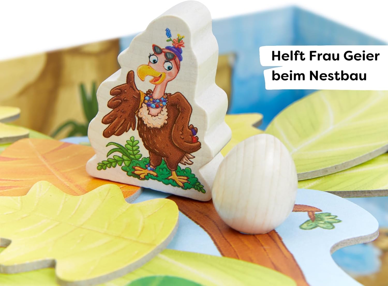 Detalle 2 de HABA Auweia Geier – Geschicklichkeitsspiel Holz für Kinder