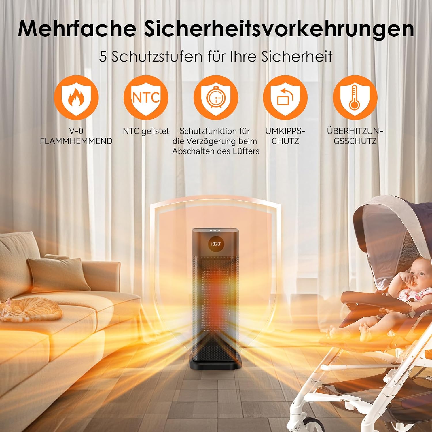 Thumbnail 2 de Minthouz Heizlüfter 2000W PTC Keramik