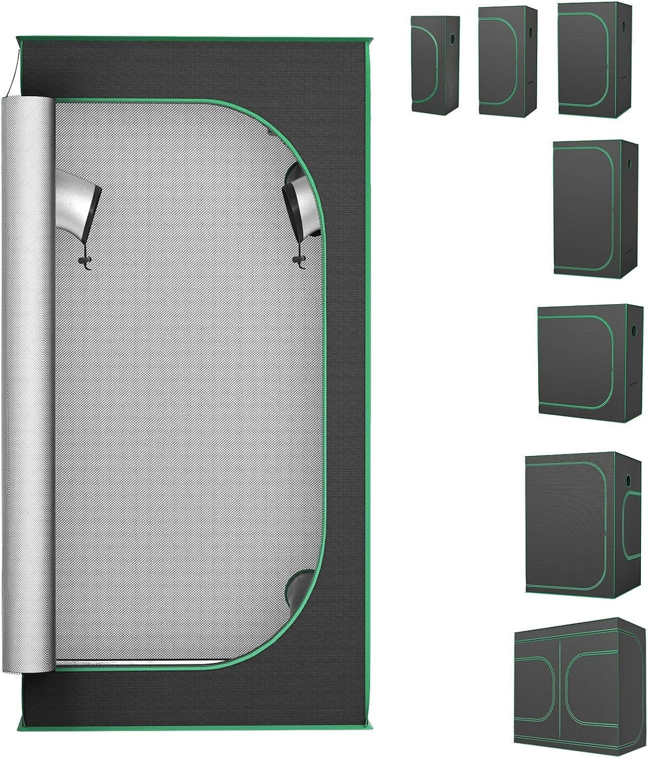 Detalle de LZQ (HAG8888D) Indoor Grow Tent, 80 x 80 x 160 cm, 600D Oxford Fabric