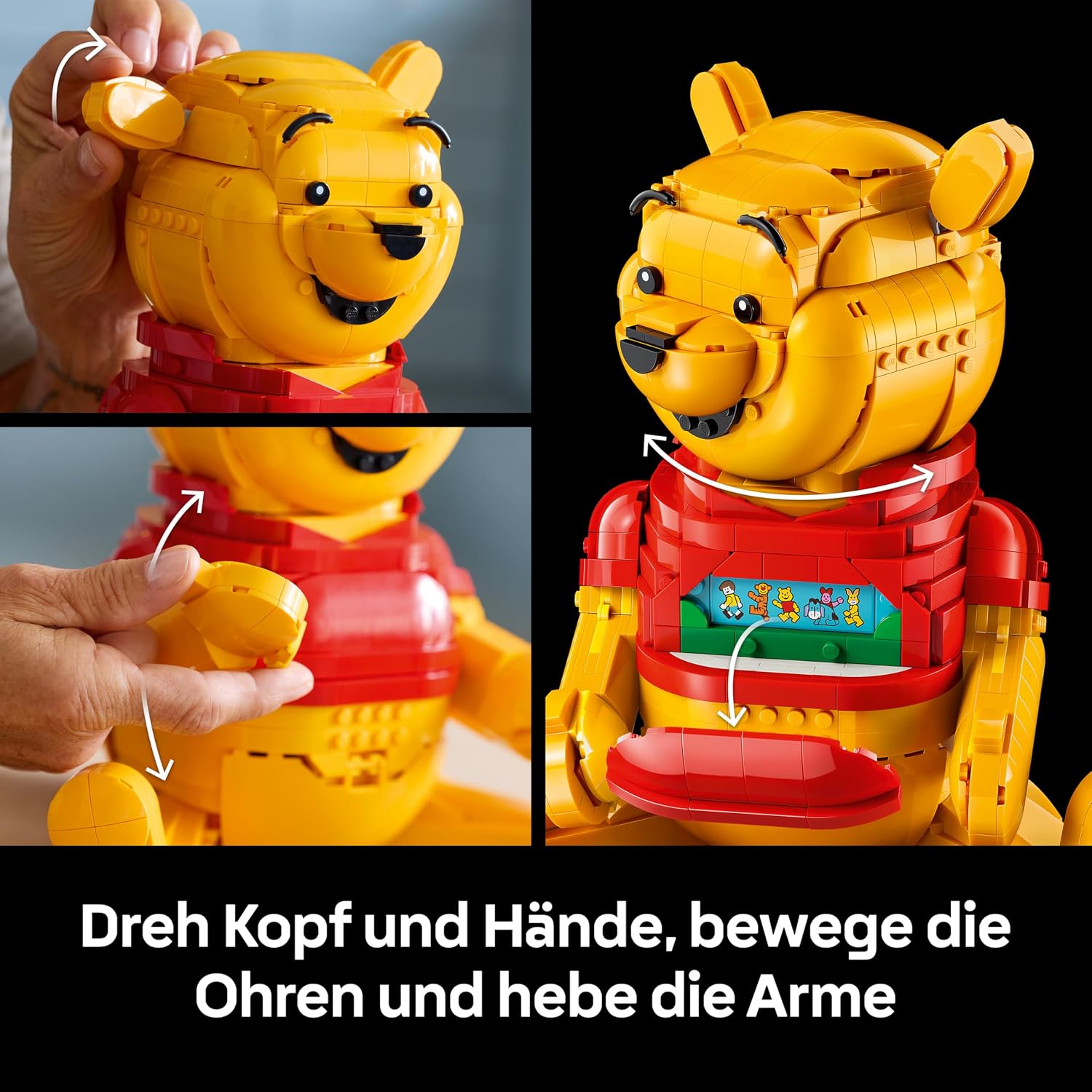Detalle de LEGO Disney Winnie Puuh (43300) – Modellbau für Erwachsene mit Honigtopf & Sammlerfiguren