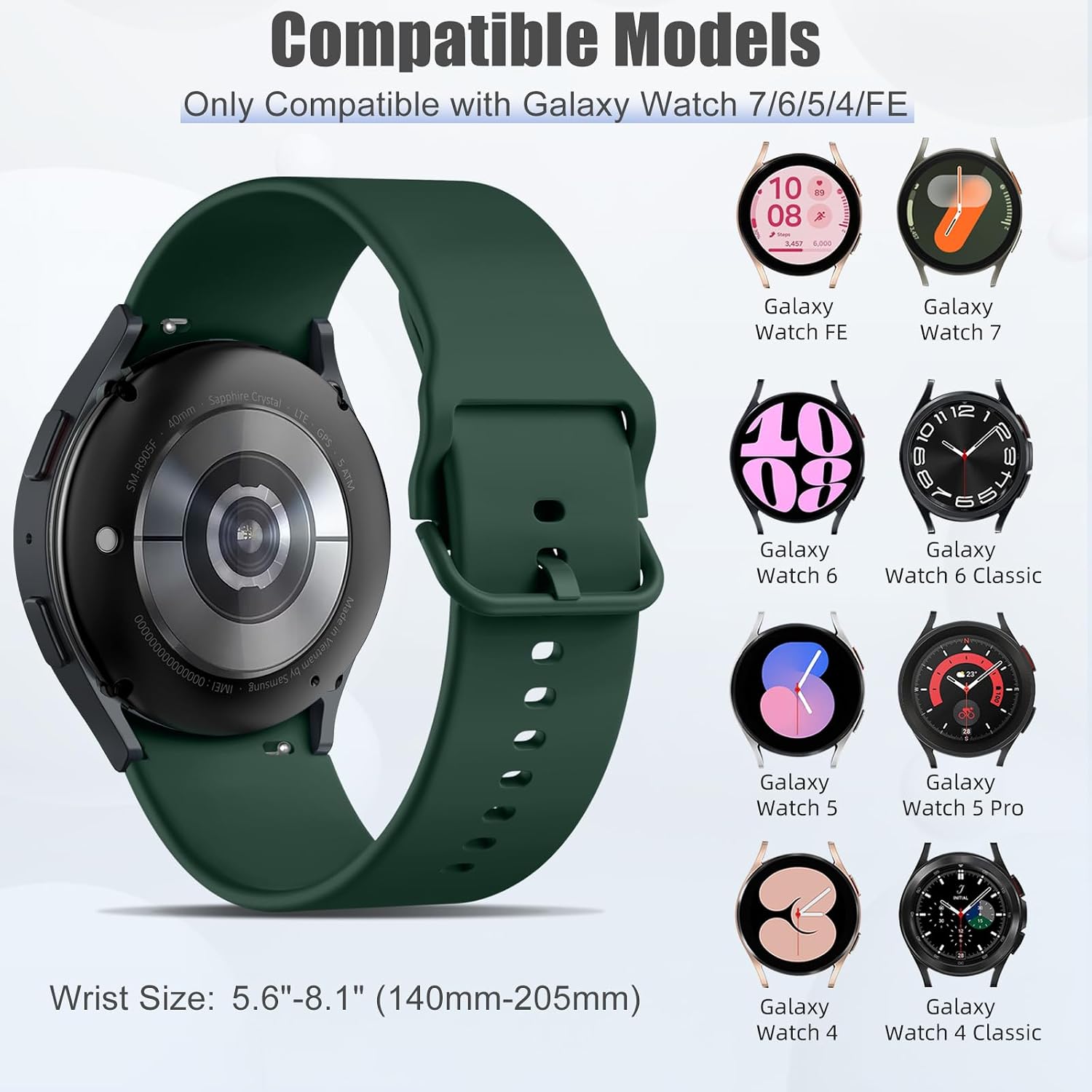 Thumbnail 3 de Mastten Galaxy Watch Strap 44mm Dark Green