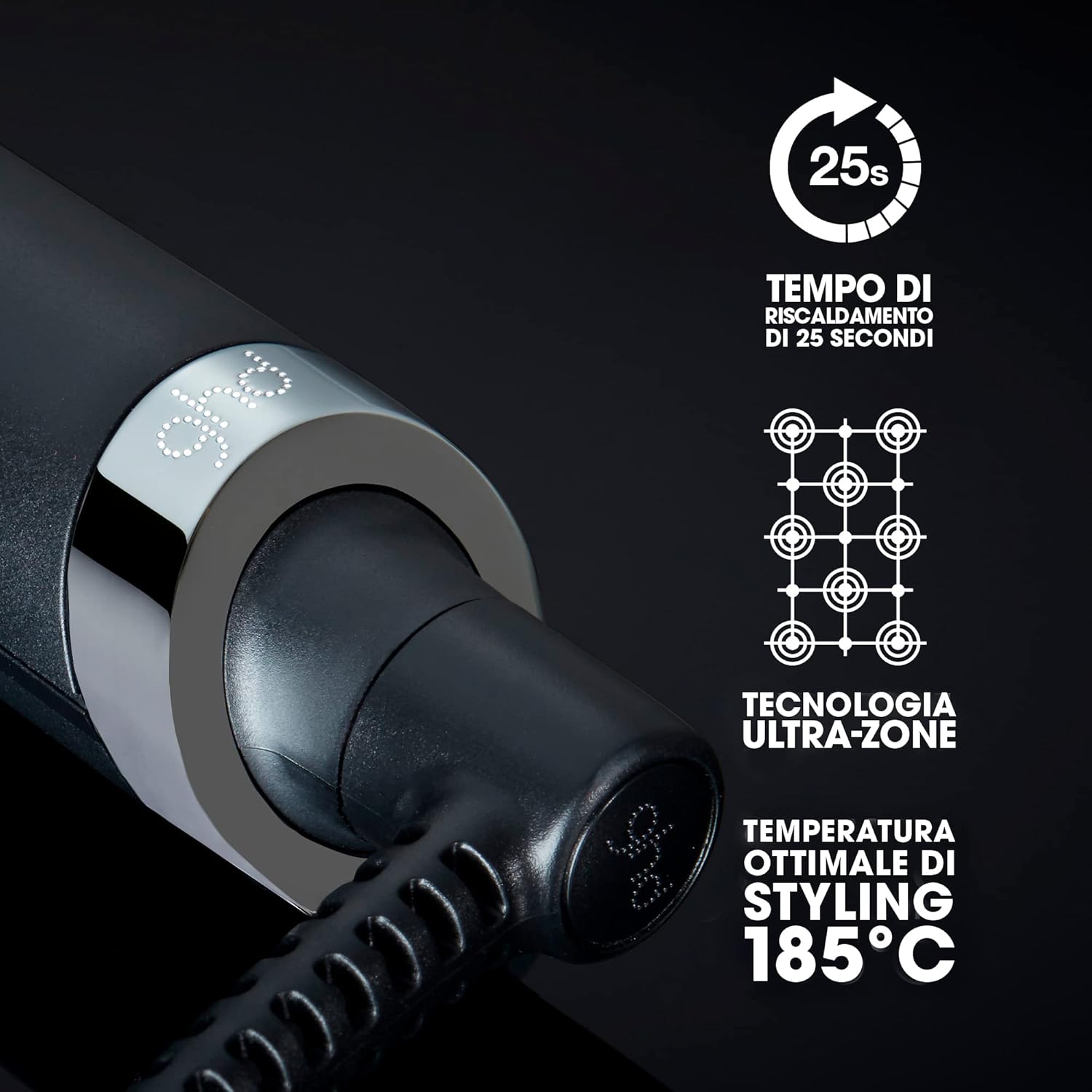 Detalle de ghd Curve Arricciacapelli Professionale in Nero – Onde durature per tutti i tipi di capelli
