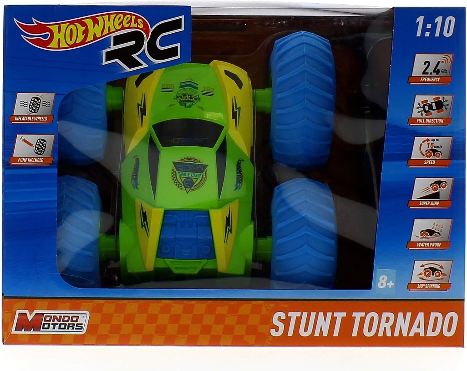 Detalle de Mondo Hot Wheels Stunt Tornado 24 cm – buggy RC 15 km/h, koła pompowane