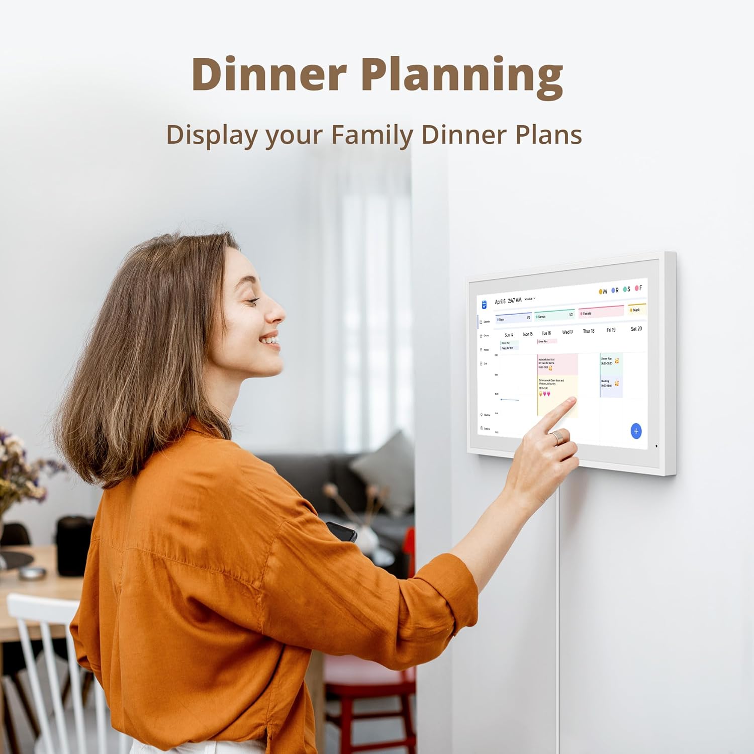 Thumbnail 4 de Dragon Touch TM21 Blanc — calendrier numérique mural 21,5" (FHD) avec écran tactile et mémoire 32 Go