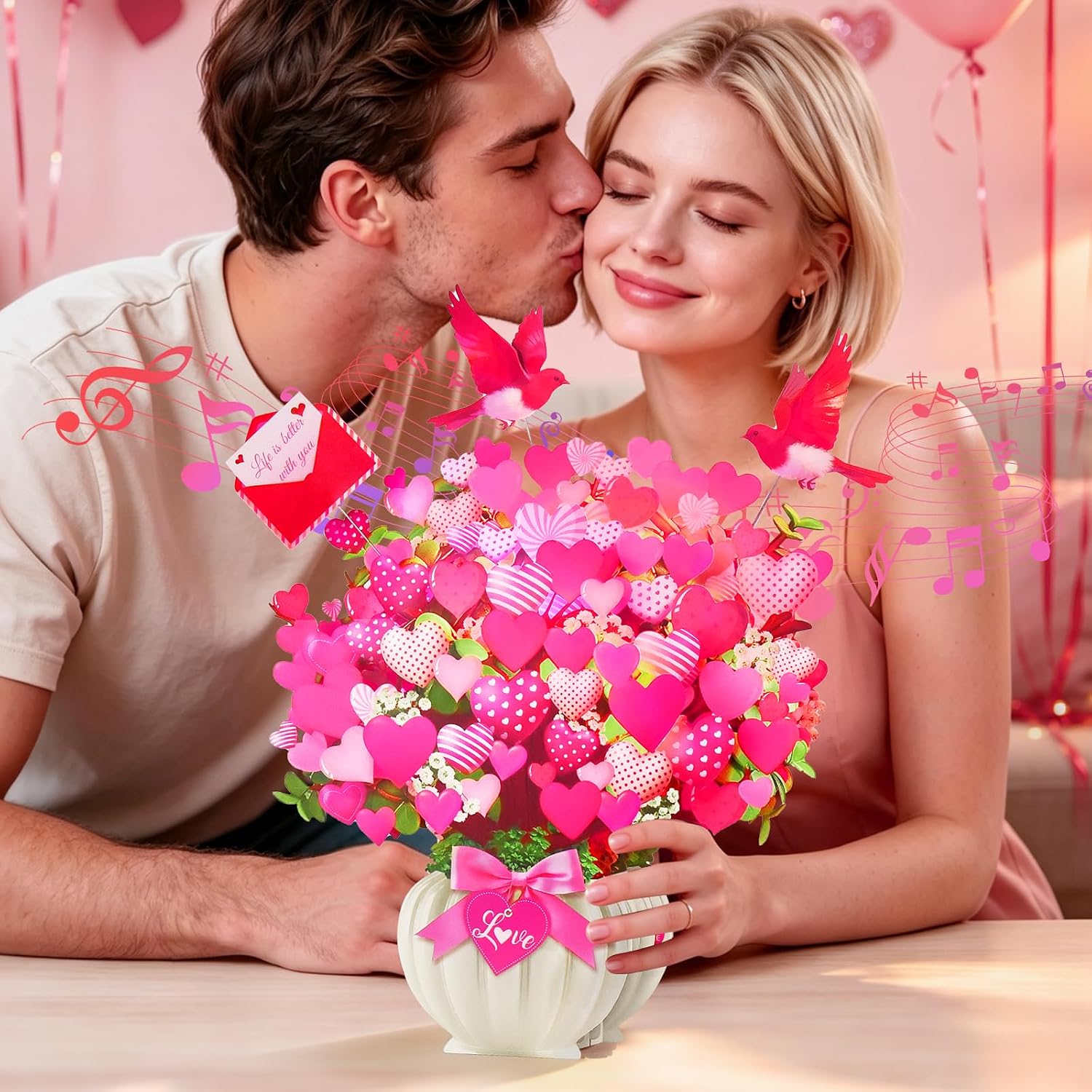 Detalle 2 de Venhoo Pop-Up Valentine’s Card, 10.5-inch