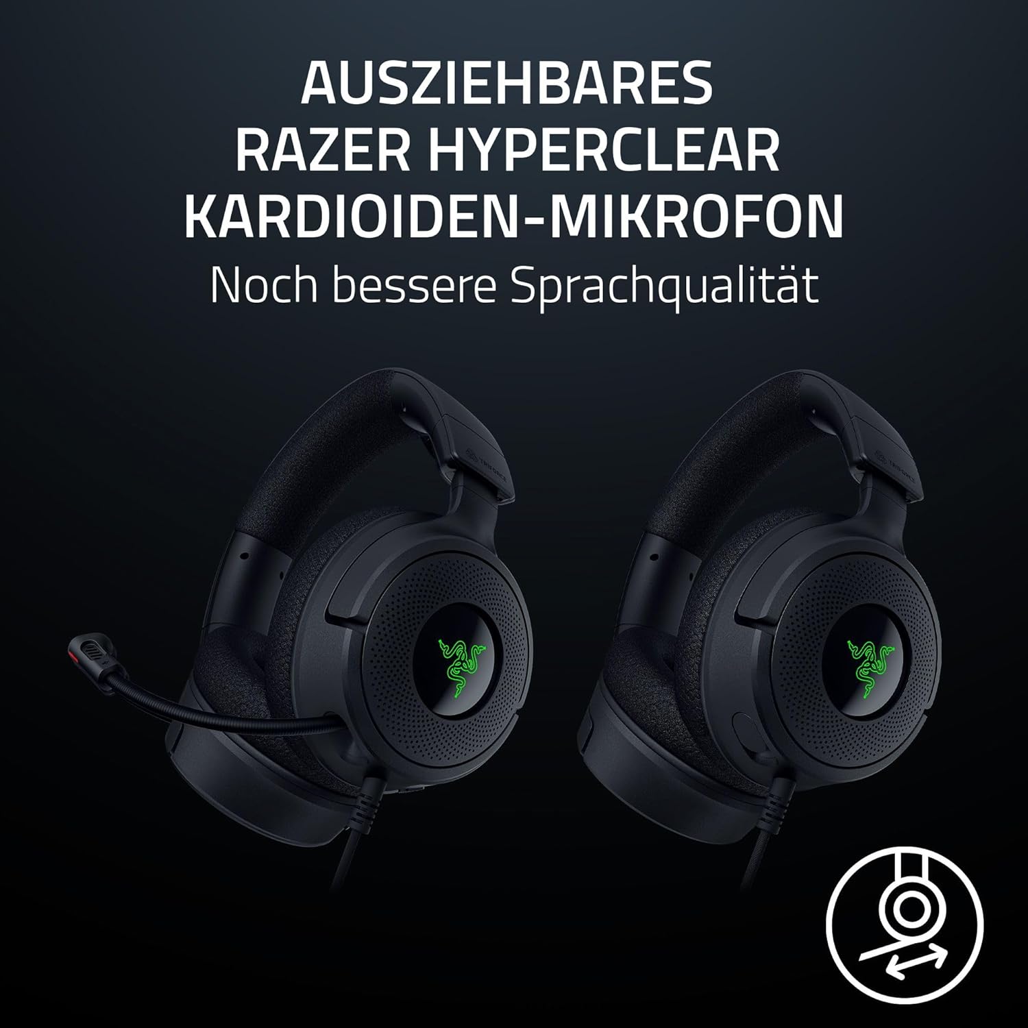 Thumbnail 2 de Razer Kraken V4 X kabelgebundenes Gaming-Headset mit Triforce 40-mm, 7.1-Surround und Chroma RGB