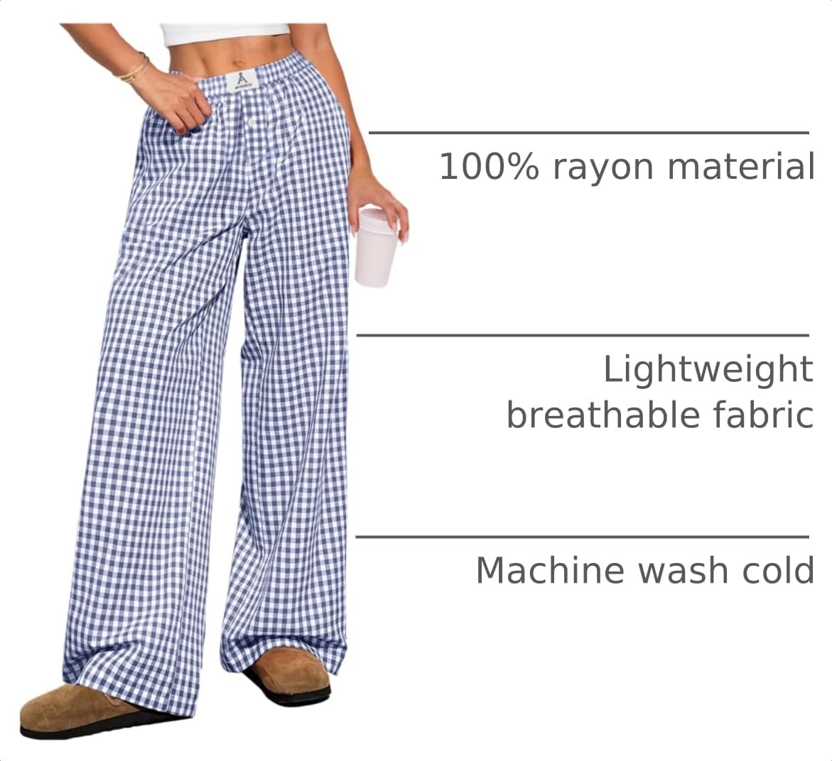 Thumbnail 3 de ANRABESS Striped Gingham Pajama Pants XS-XXL