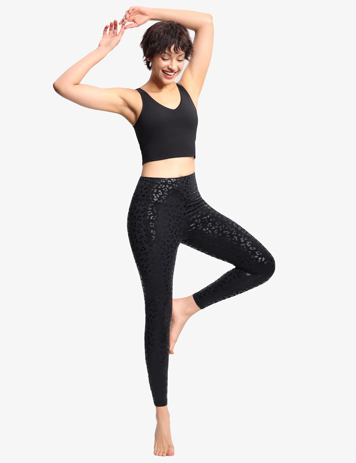 Thumbnail 2 de THE GYM PEOPLE High Waist Sports Leggings with 4-Way Stretch and Hidden Pockets