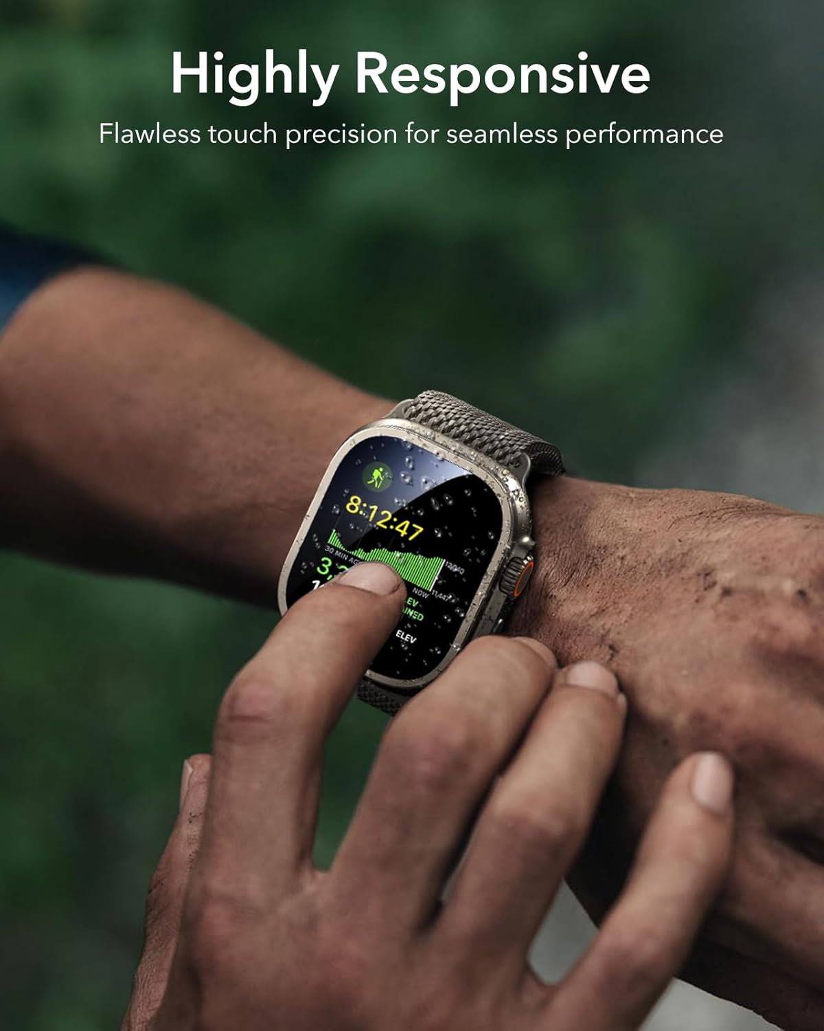 Thumbnail 6 de ESR lot de 2 protections d’écran Armorite pour Apple Watch Ultra 3/2/1 (49 mm) – verre trempé bord à bord