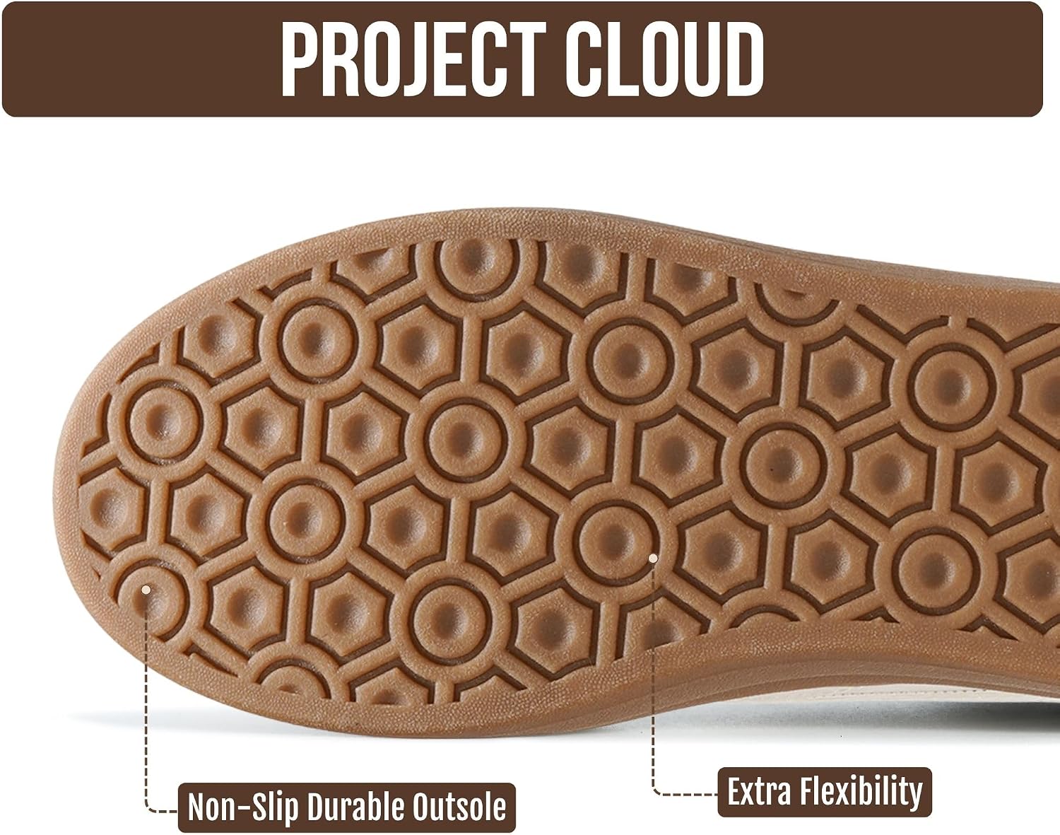 Detalle de Project Cloud Platform Sneakers for Women (Volley) – Lightweight, Memory Foam Comfort with Non-Slip Sole