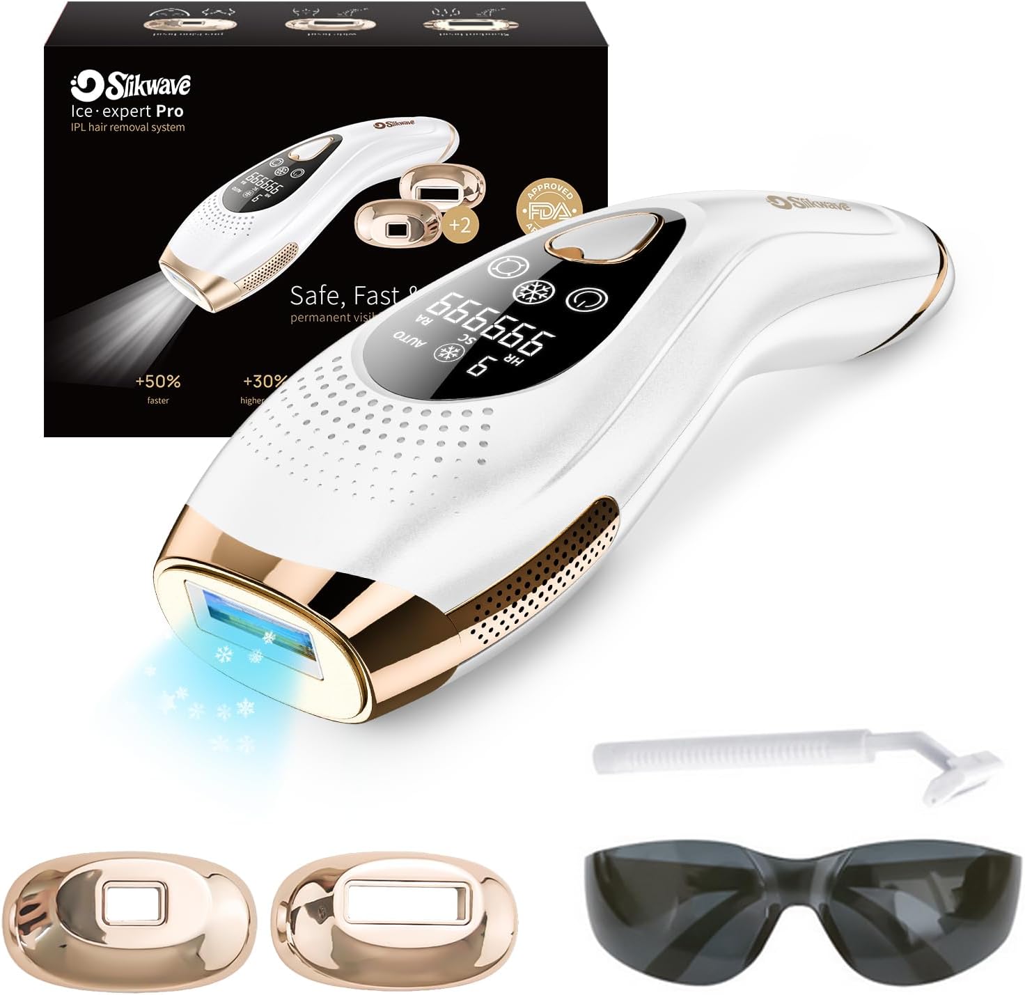 Thumbnail 1 de Epilatore Luce Pulsata 9 Livelli con 6 Accessori – Sicuro e Versatile per Uso Domestico