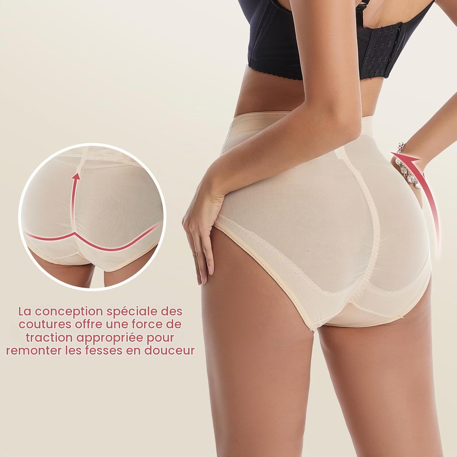 Detalle 2 de Opssaker figuurcorrigerende slip voor dames, hoge taille en naadloos