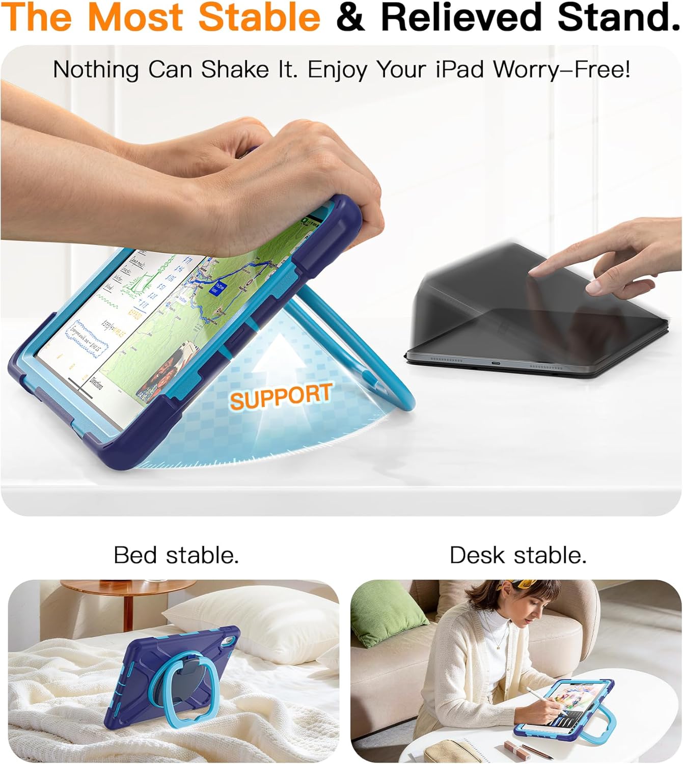 Thumbnail 5 de BATYUE Heavy Duty Case for iPad (A16) 11th/10th Gen (11''/10.9'') in Navy Blue