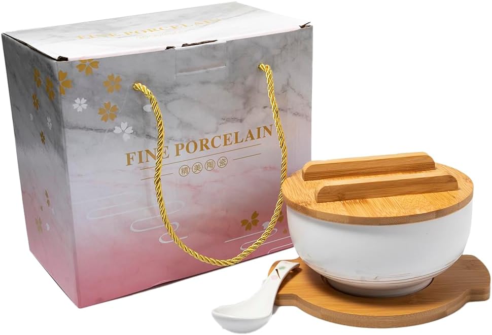 Thumbnail 6 de lachineuse miska do ramenu z porcelany, 16 cm, 1000 ml, z łyżką i pałeczkami