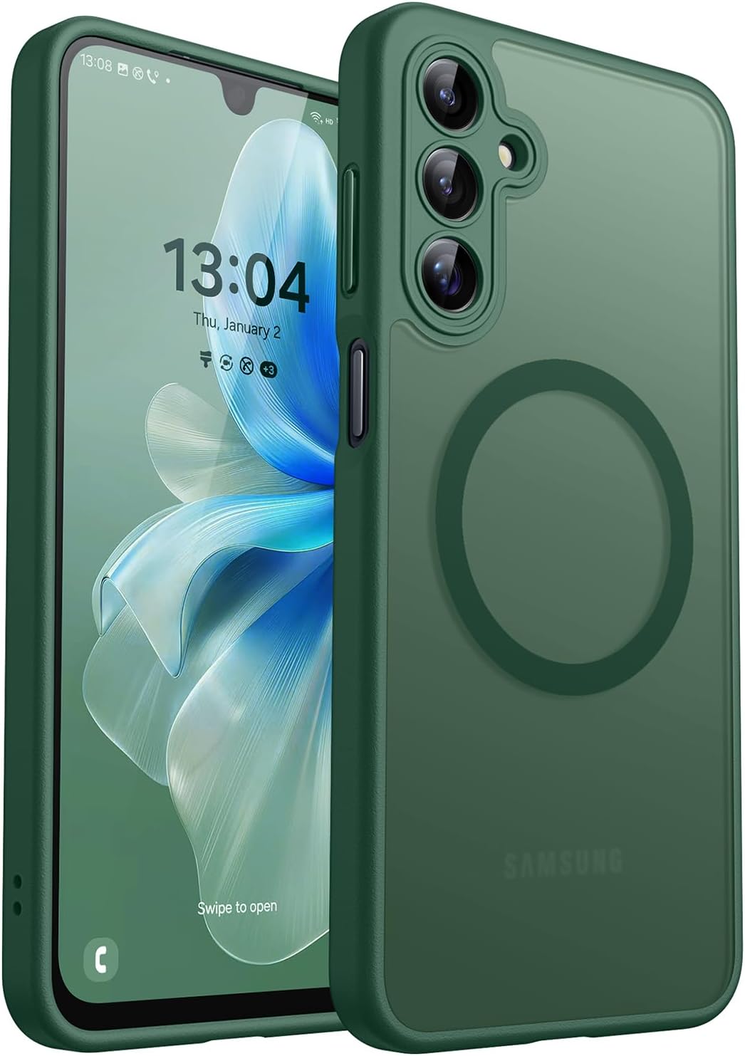 Thumbnail 5 de CANSHN Coque Magnétique pour Samsung Galaxy A16 — Protection complète avec Airbags, Transparent