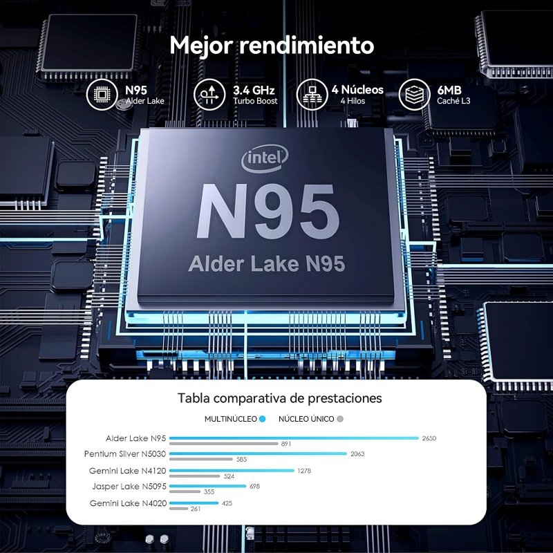 Detalle 2 de Vanwin Portátil Intel N95 16 GB, 512 GB SSD 15,6"