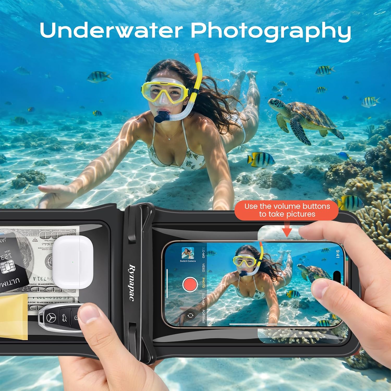 Detalle 2 de Rynapac Waterproof Phone Pouch, Fits up to 8.5 Inches