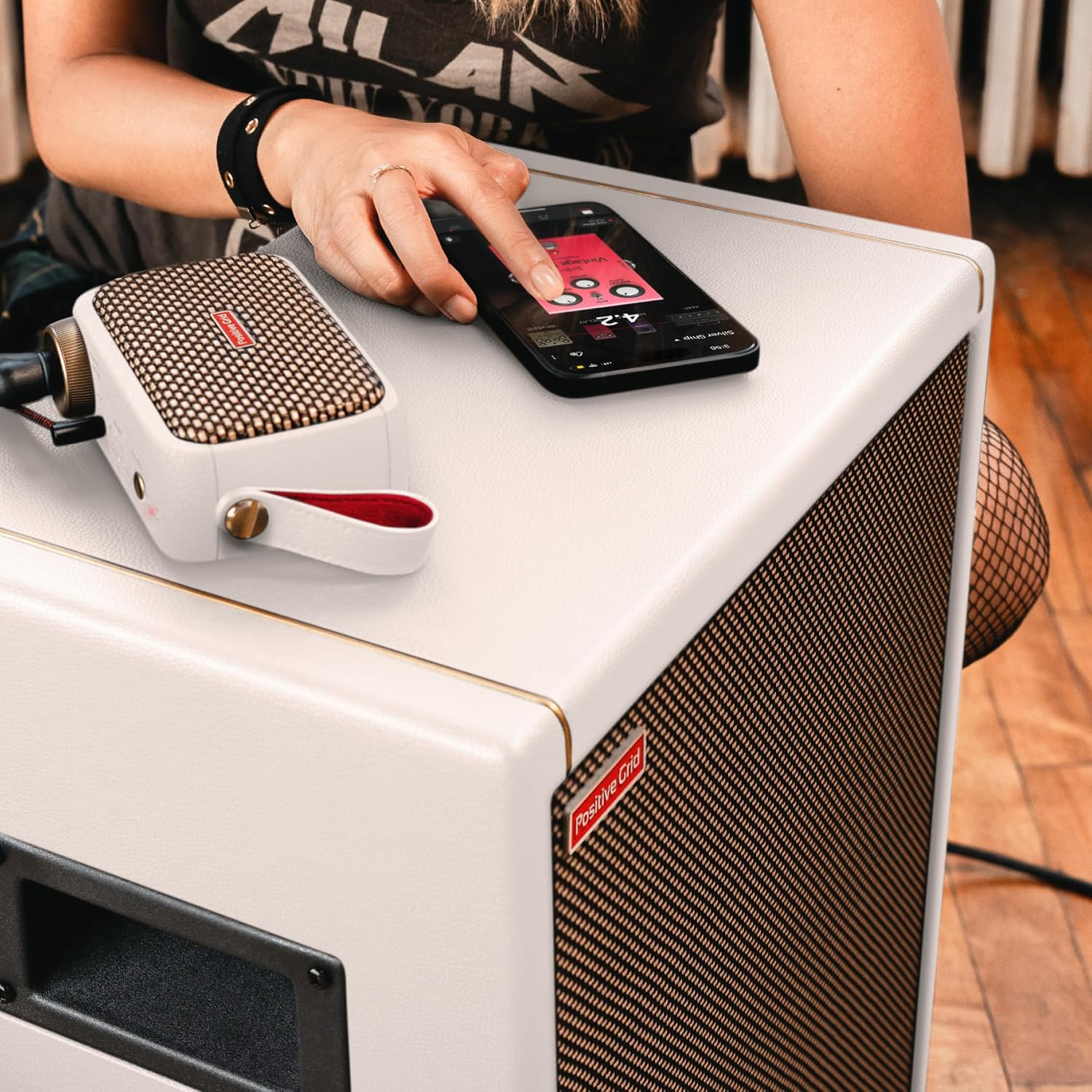 Thumbnail 5 de Positive Grid Spark CAB FRFR-högtalare, Pearl, 140 W och 10-tums woofer