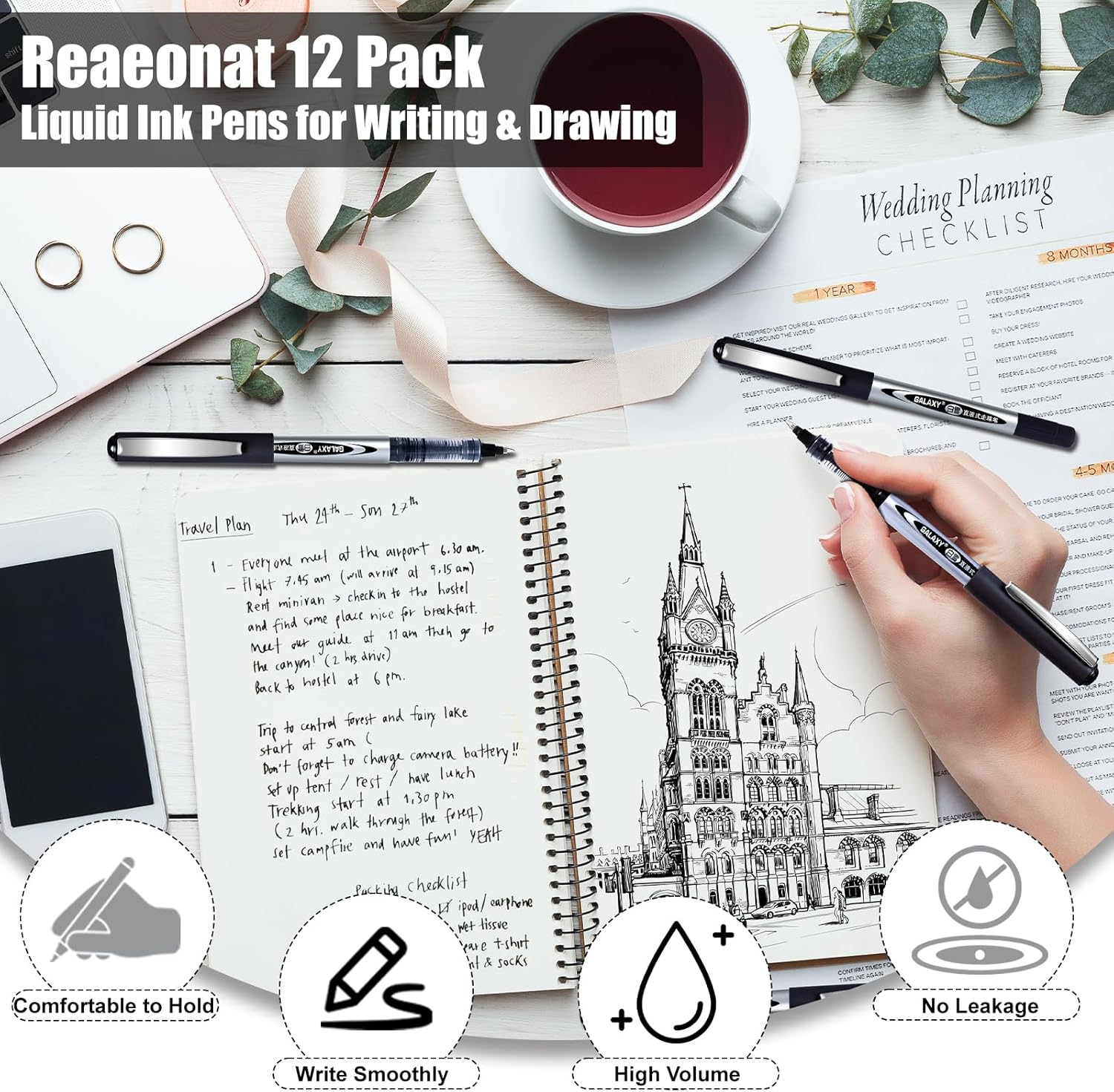 Thumbnail 4 de Liquid Ink Rollerball Pens 12-pack 0.5mm đź–Š