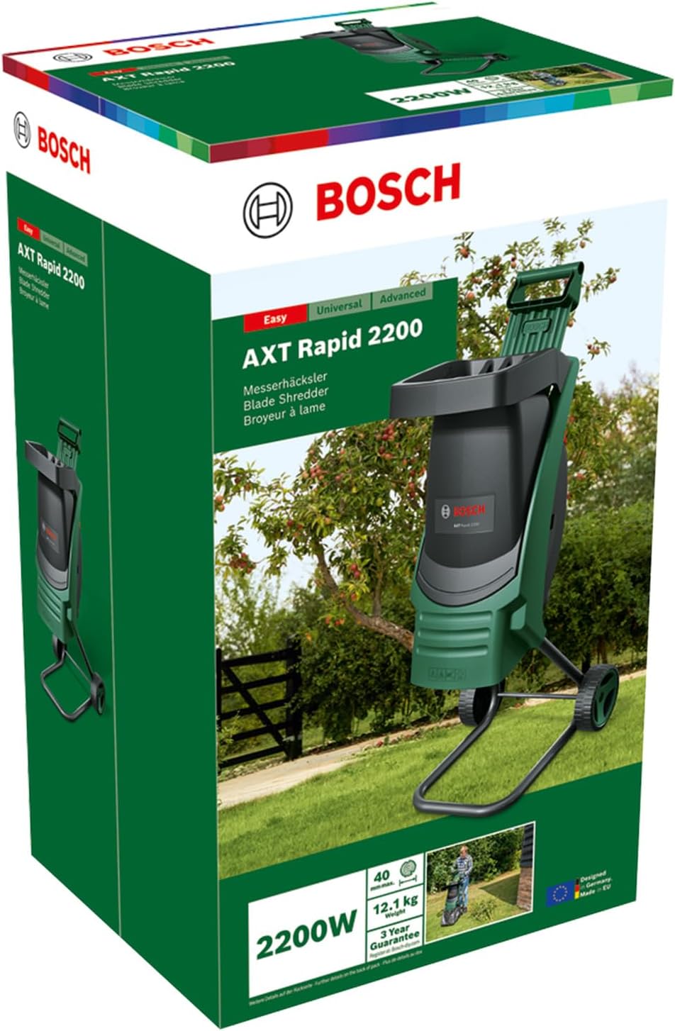 Thumbnail 5 de Bosch AXT Rapid 2200 shredder (2200W) for garden debris and up to 40mm branches