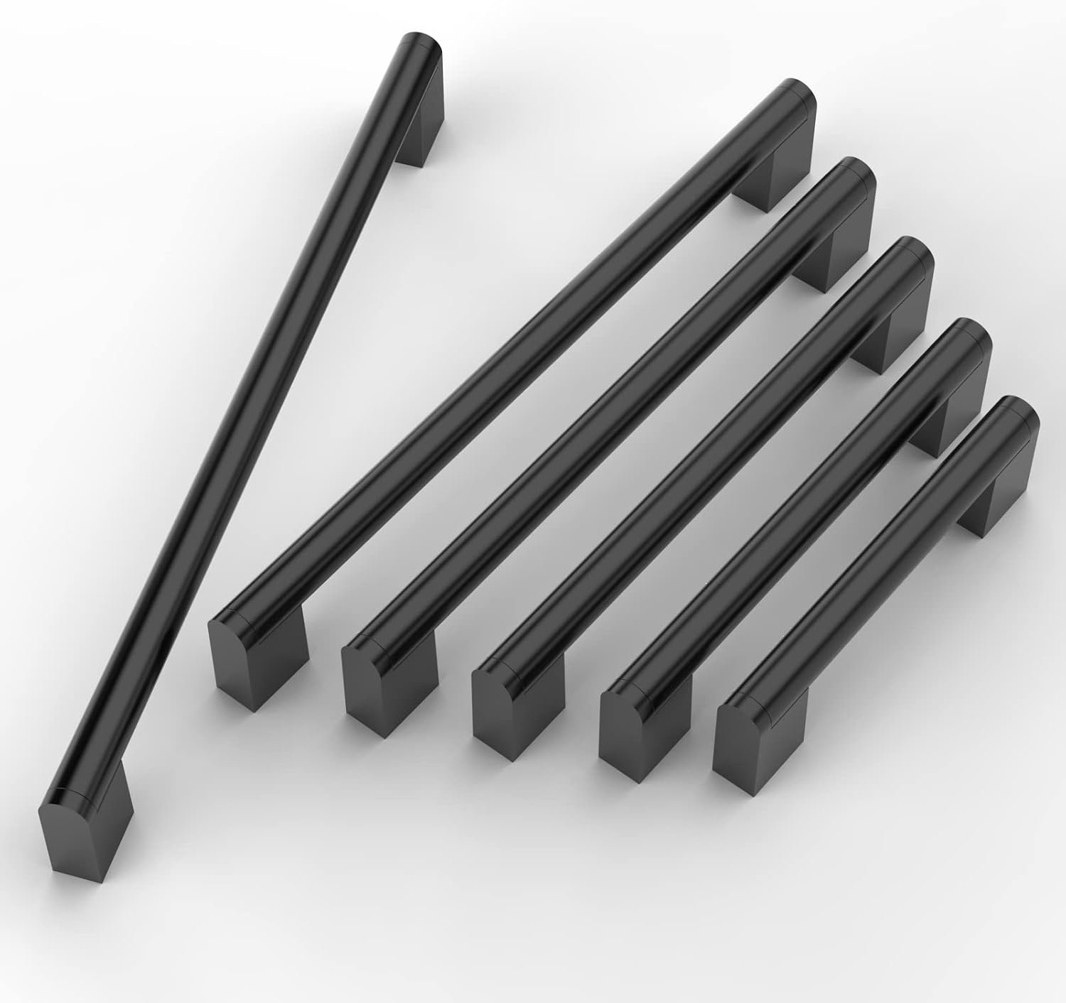 Thumbnail 1 de FURNIWARE 10 Pack Cabinet Pulls – Matt Black Stainless Steel 160mm Centre-to-Centre