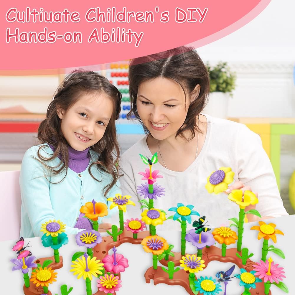 Thumbnail 5 de OSDUE Flower Garden Building Toy Set 144-piece building blocks