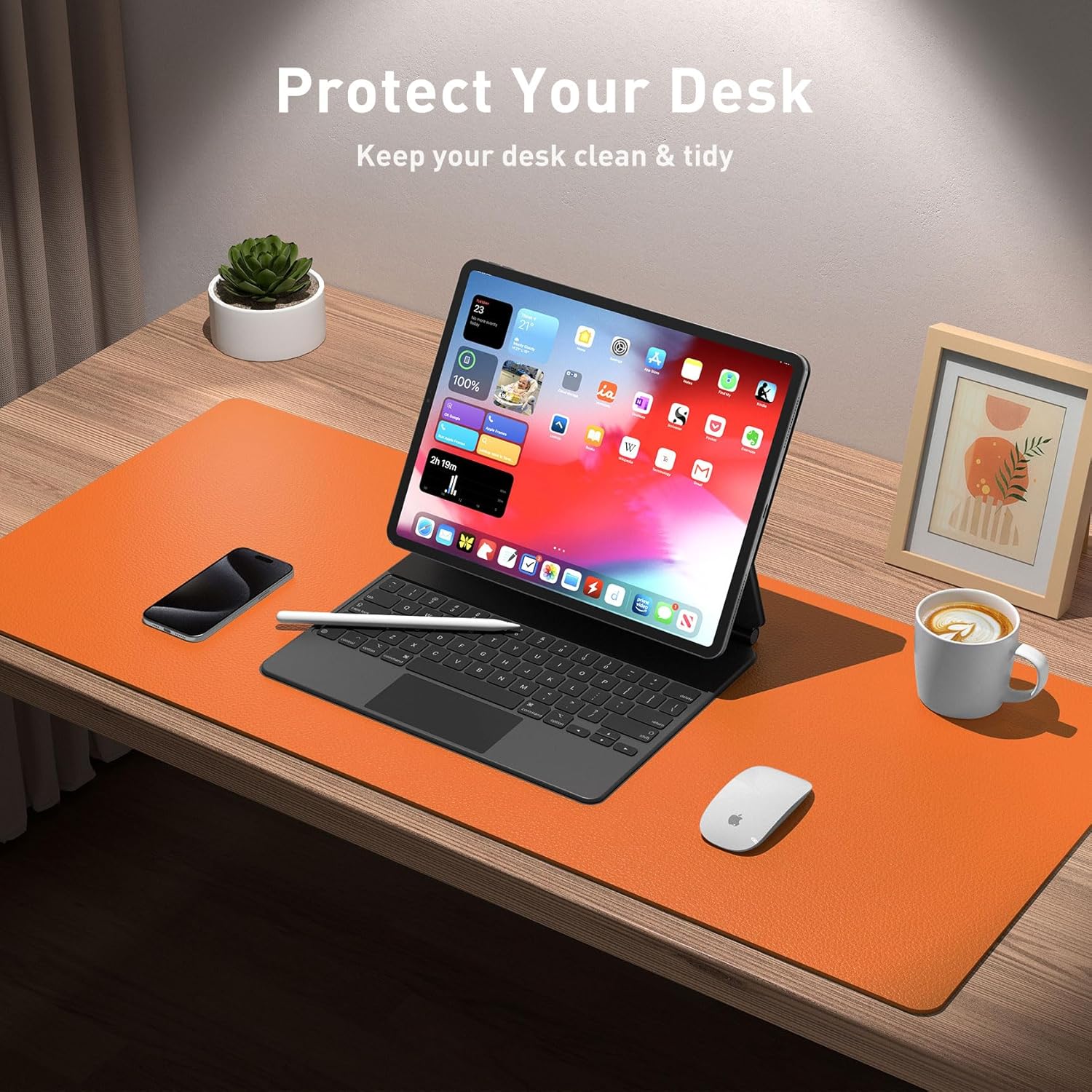 Thumbnail 5 de Leather Desk Pad Protector 80x40 cm 📎
