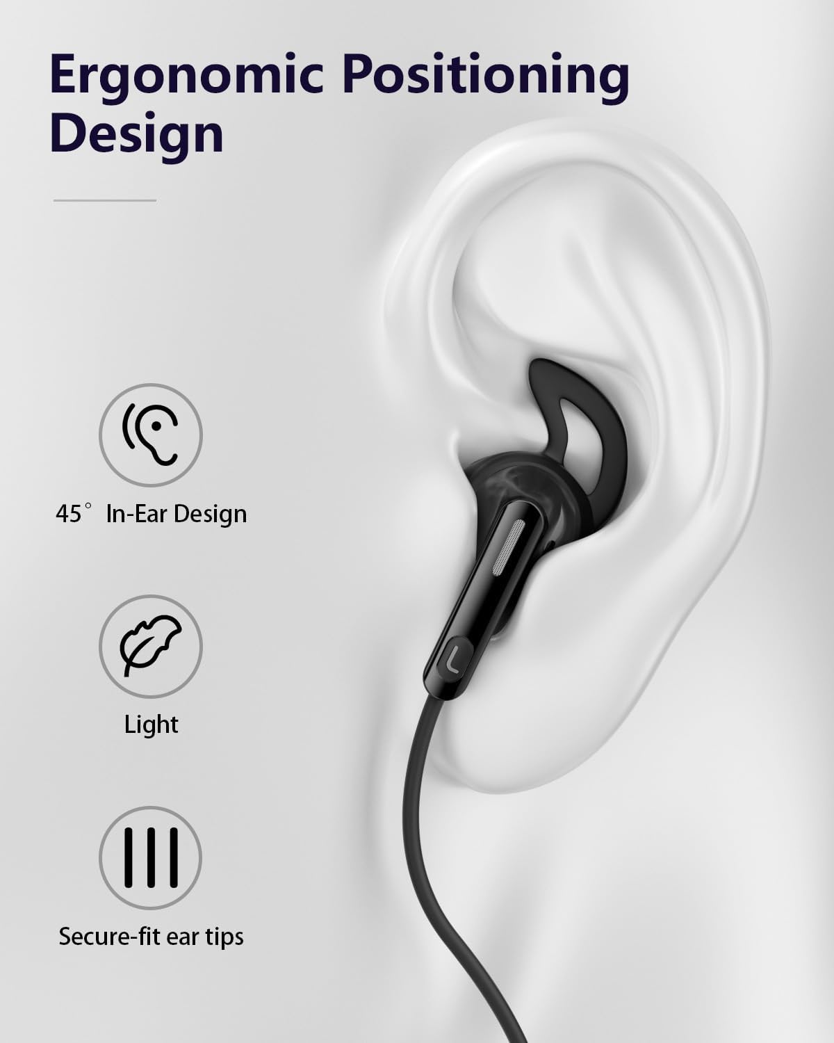 Thumbnail 3 de USB C Headphones with Mic for Samsung and Apple Devices – Wired Earbuds with In-line Controls