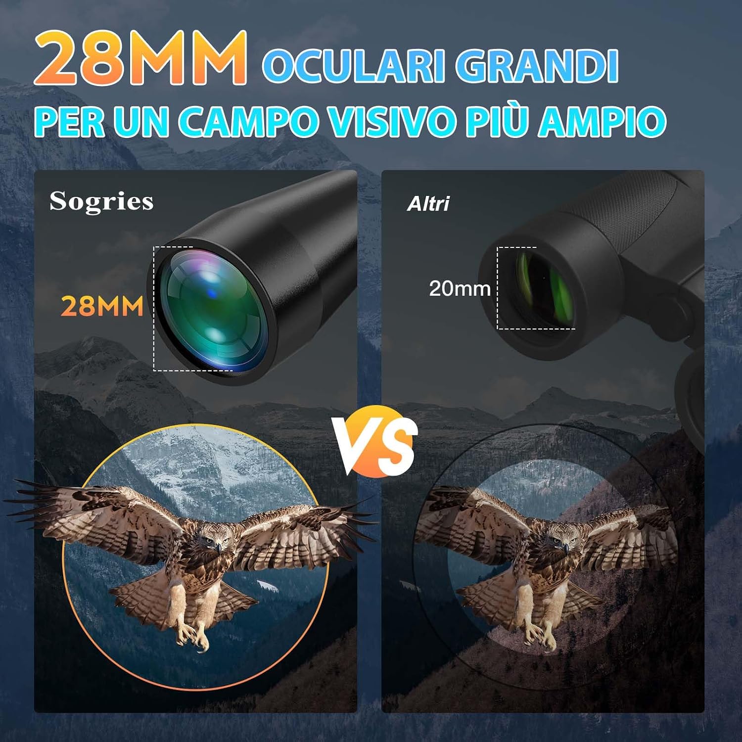 Thumbnail 6 de Binocolo compatto ad alta potenza per adulti — impermeabile, antiappannamento e leggibile in ambienti esterni