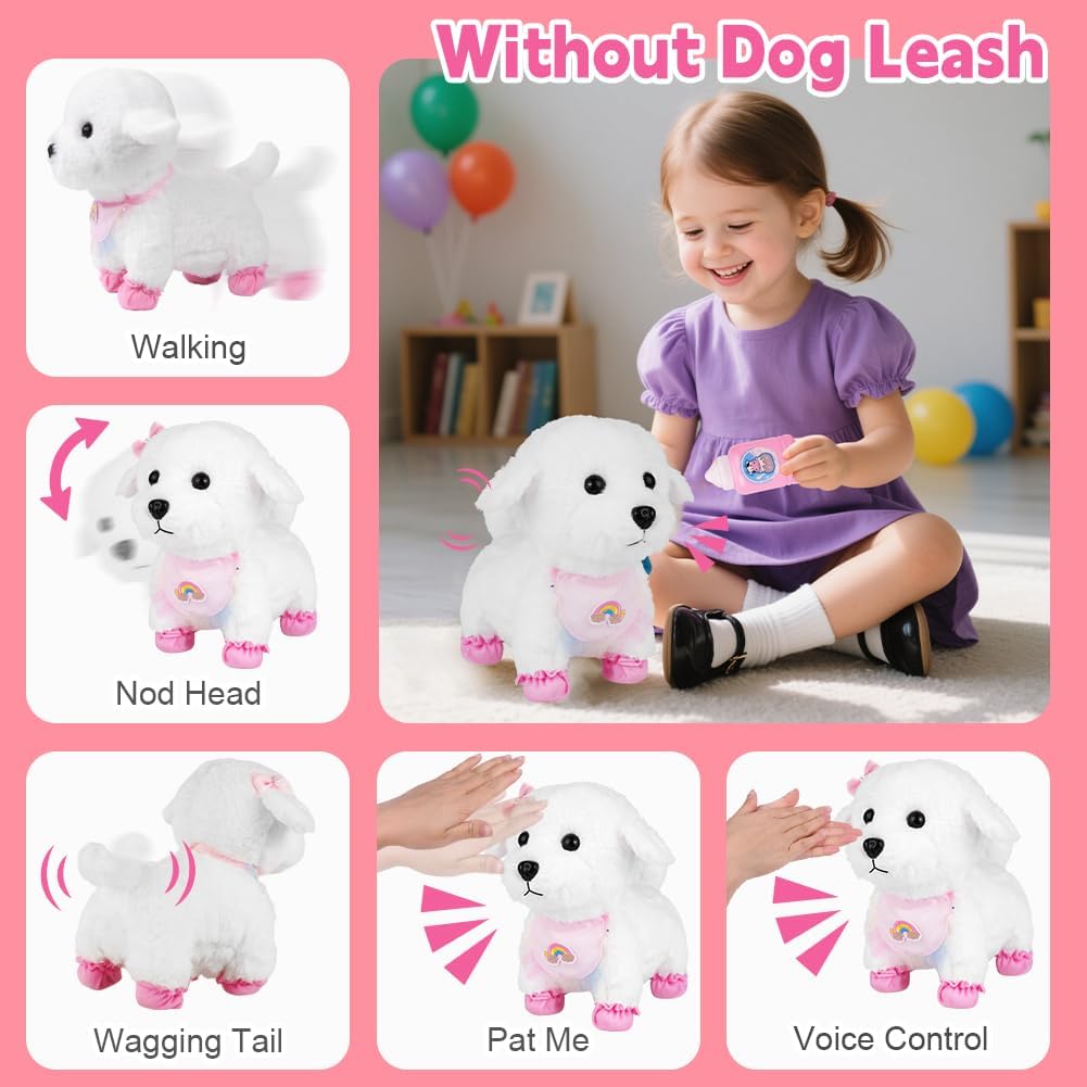 Detalle de Vicloon cane elettronico giocattolo interattivo con guinzaglio e accessori per bambini 3-7 anni