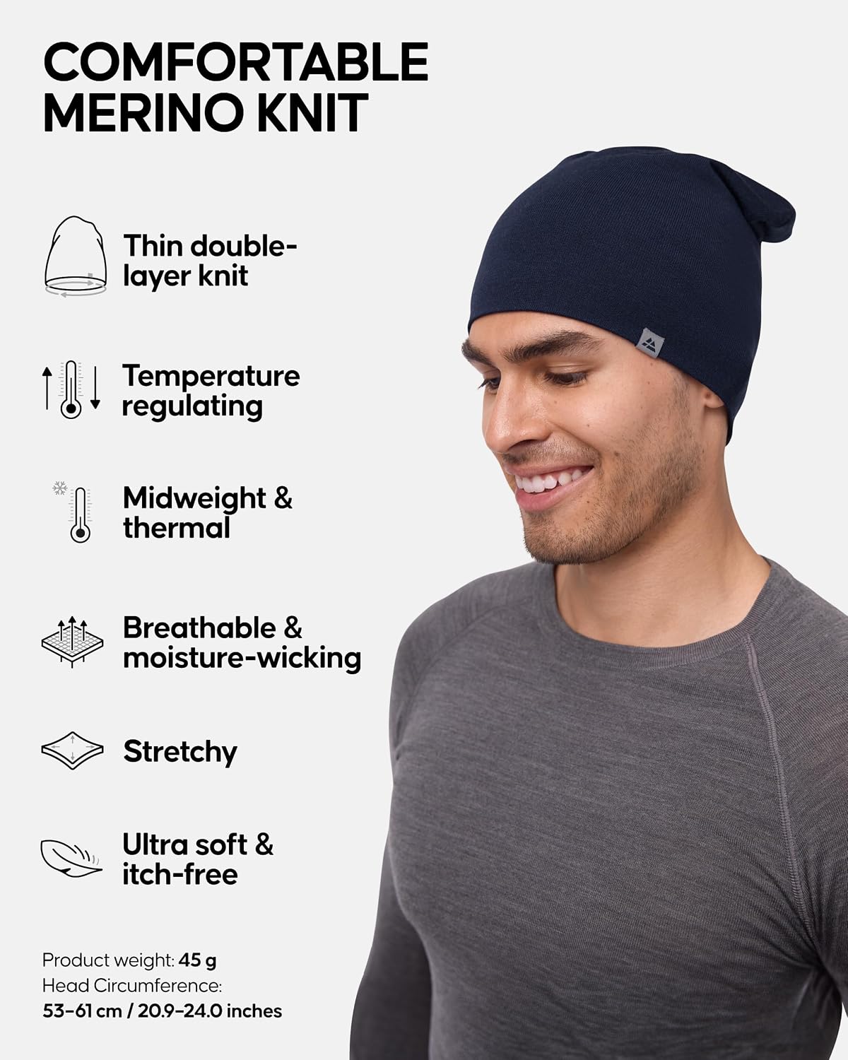 Detalle de Danish Endurance Merino beanie hat