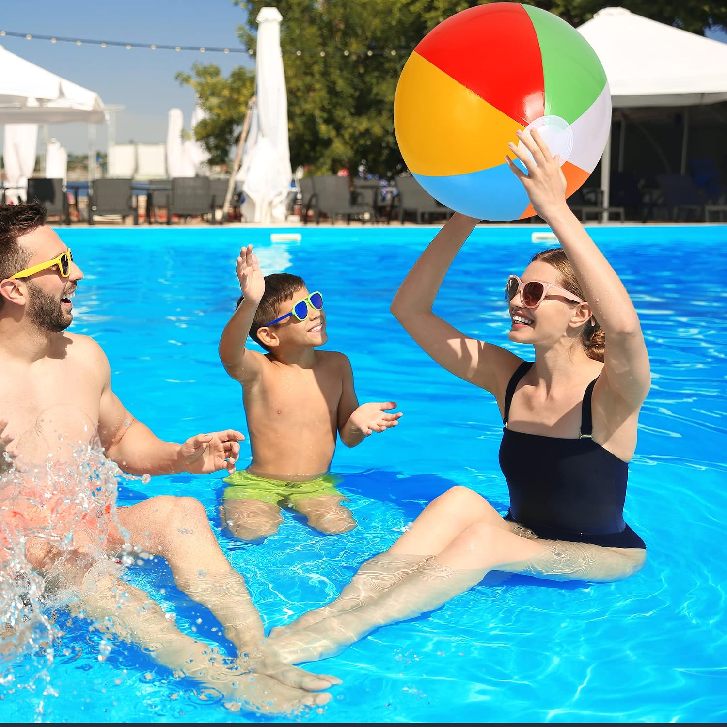 Detalle de LYDTICK 30-Pack Inflatable Beach Balls for Pool & Beach Water Games (Bulk)