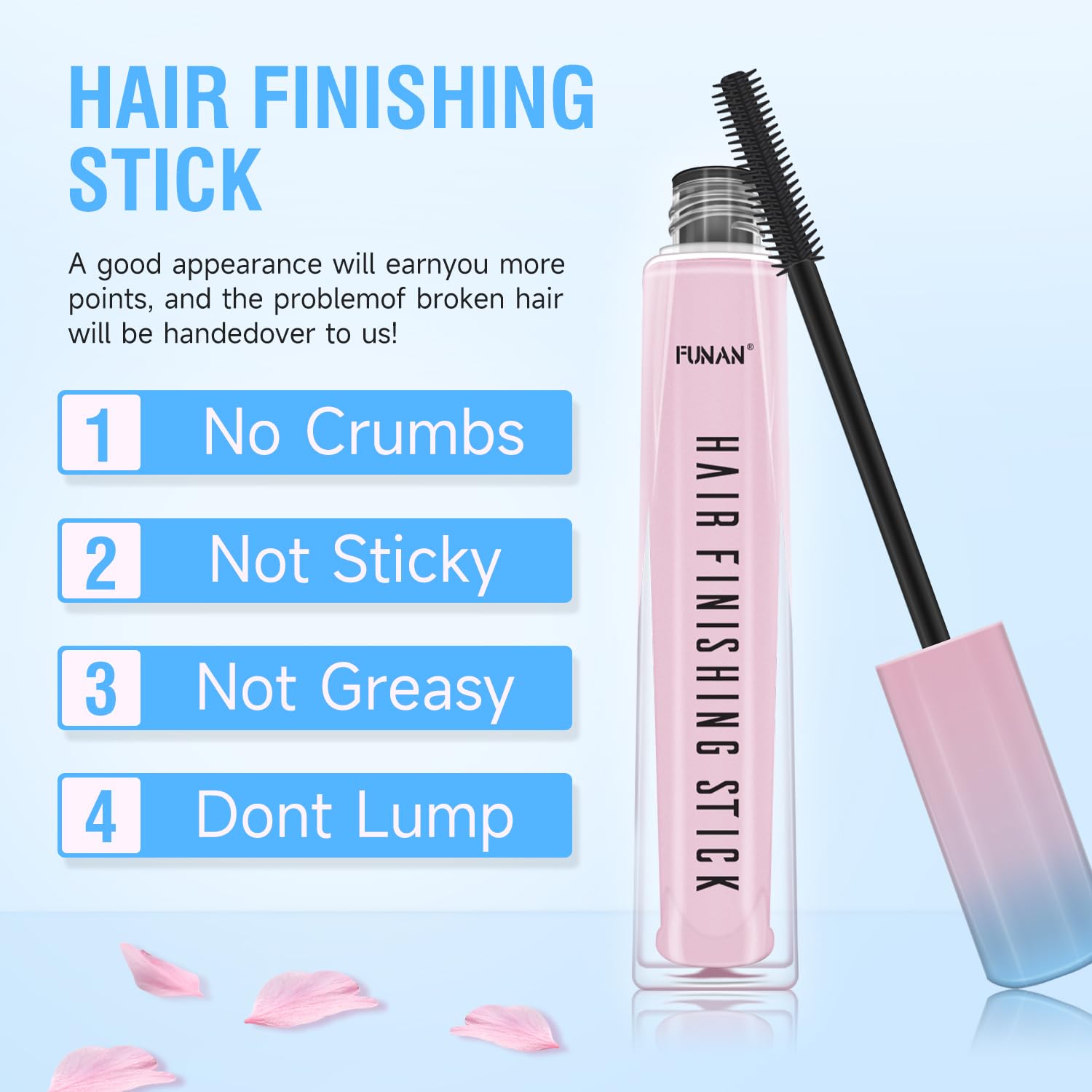 Detalle 2 de FUNAN FFF3 Hair Finishing Stick 3-Pack for Flyaways and Broken Hair