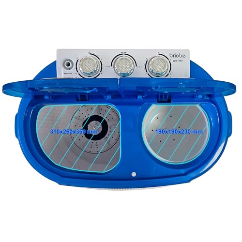 Thumbnail 12 de briebe Camp Mini Lavadora portátil con centrifugado y lavado rápido (3 kg), ideal camping y autocaravana