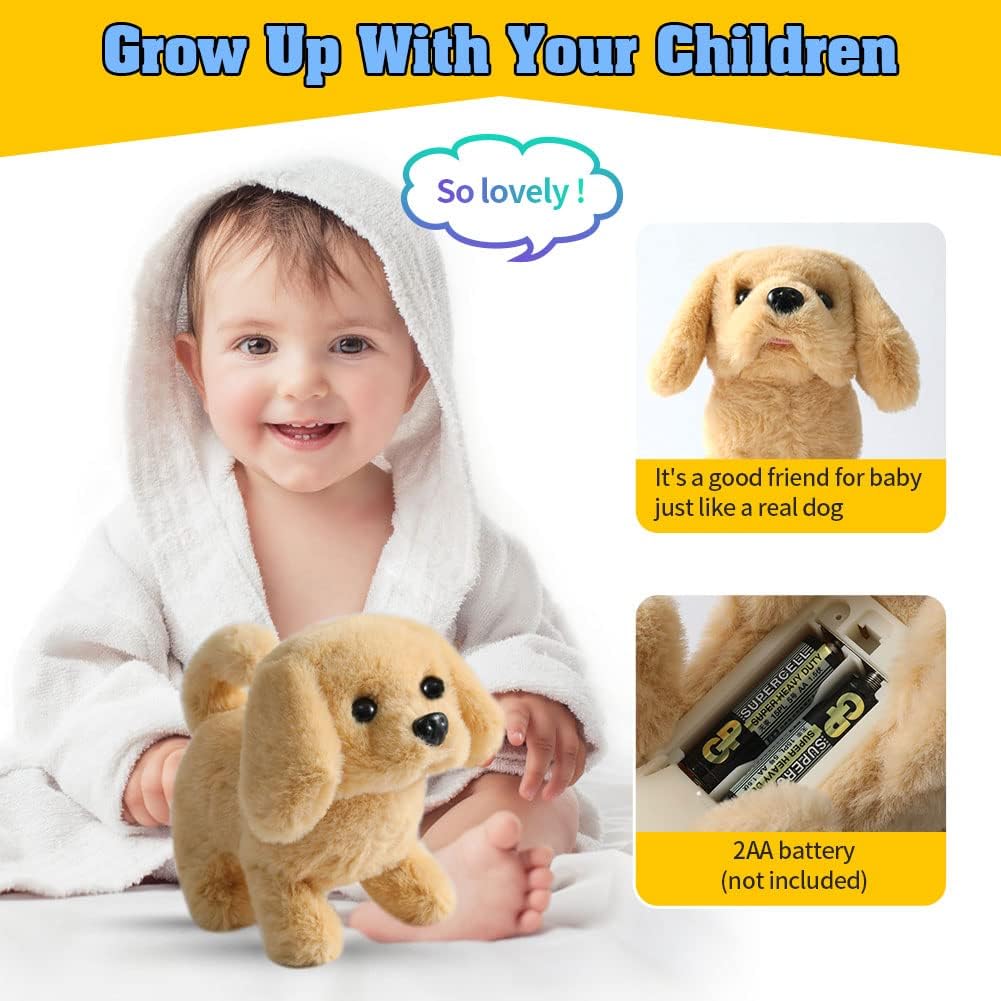 Thumbnail 2 de KSABVAIA Plush Golden Retriever Interactive Toy Puppy (Walking, Barking & Tail Wagging)