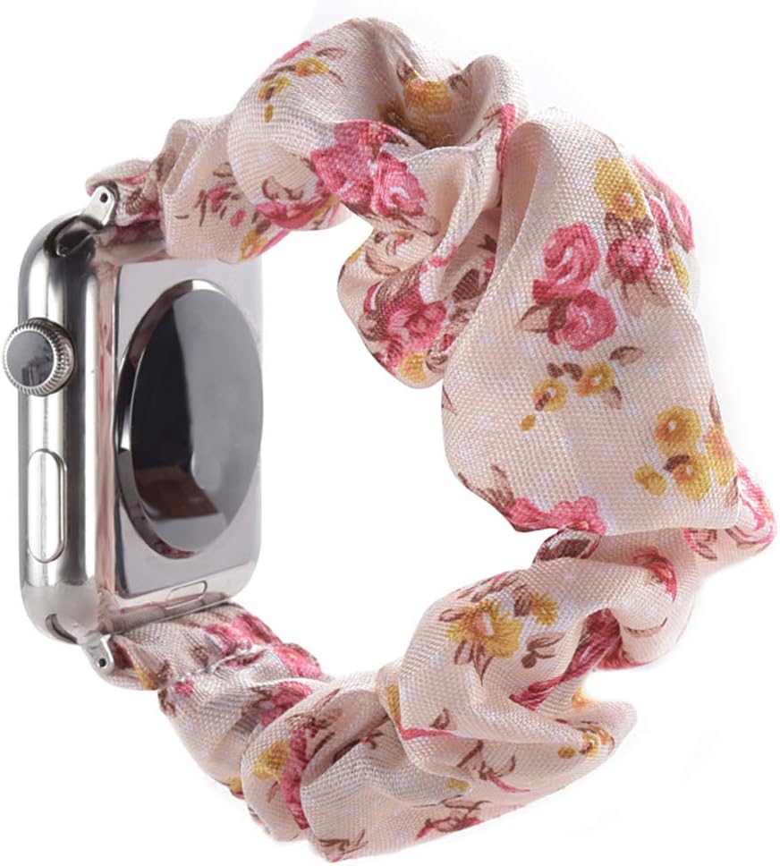 Detalle de juanxian Scrunchie Elastic Watch Wristbands – Comfortable, Buckle-Free Apple Watch Straps (38/40mm, 42/44mm)