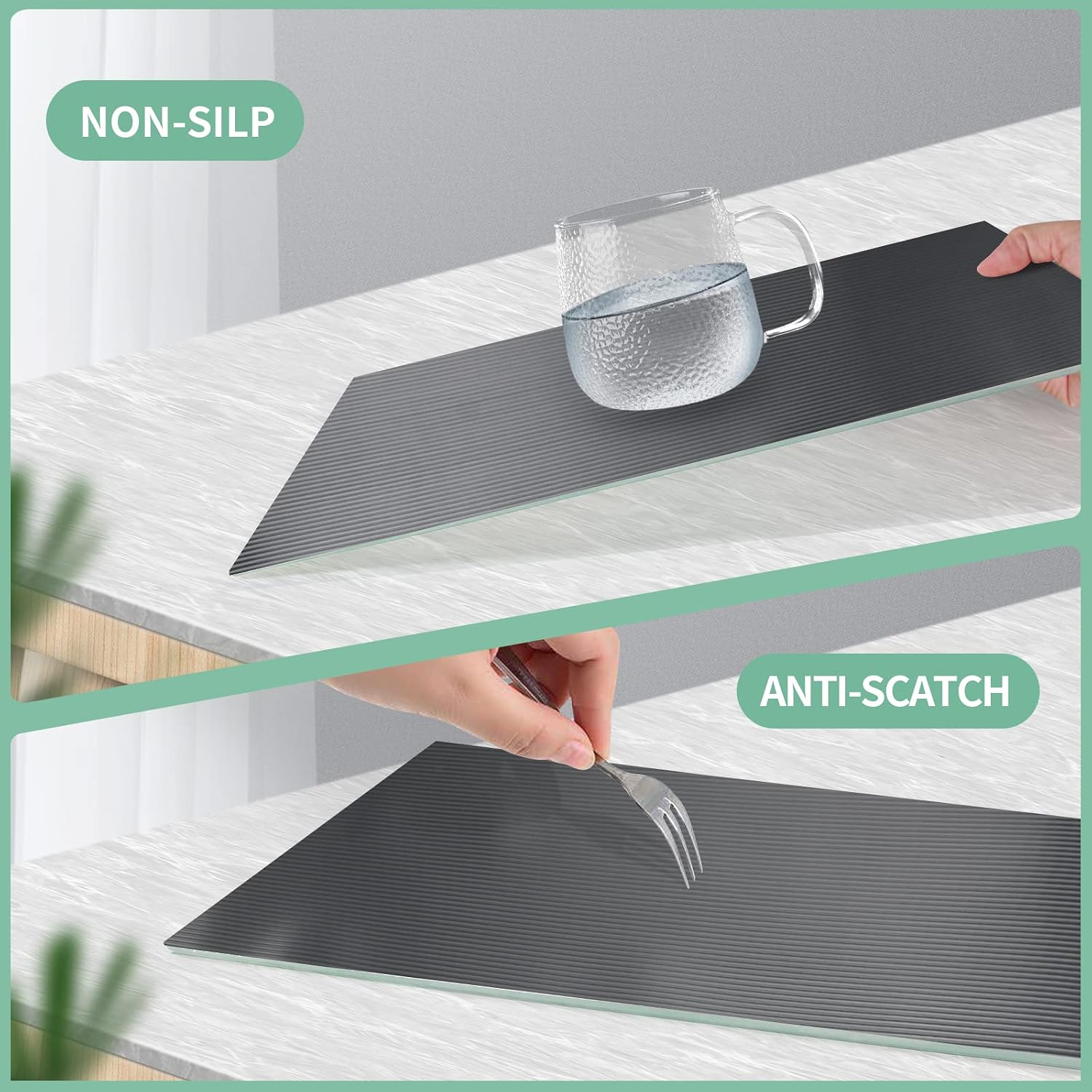 Detalle 2 de Origuuds PGW EVA Drawer and Shelf Liner, Grey, Waterproof, Non-Adhesive