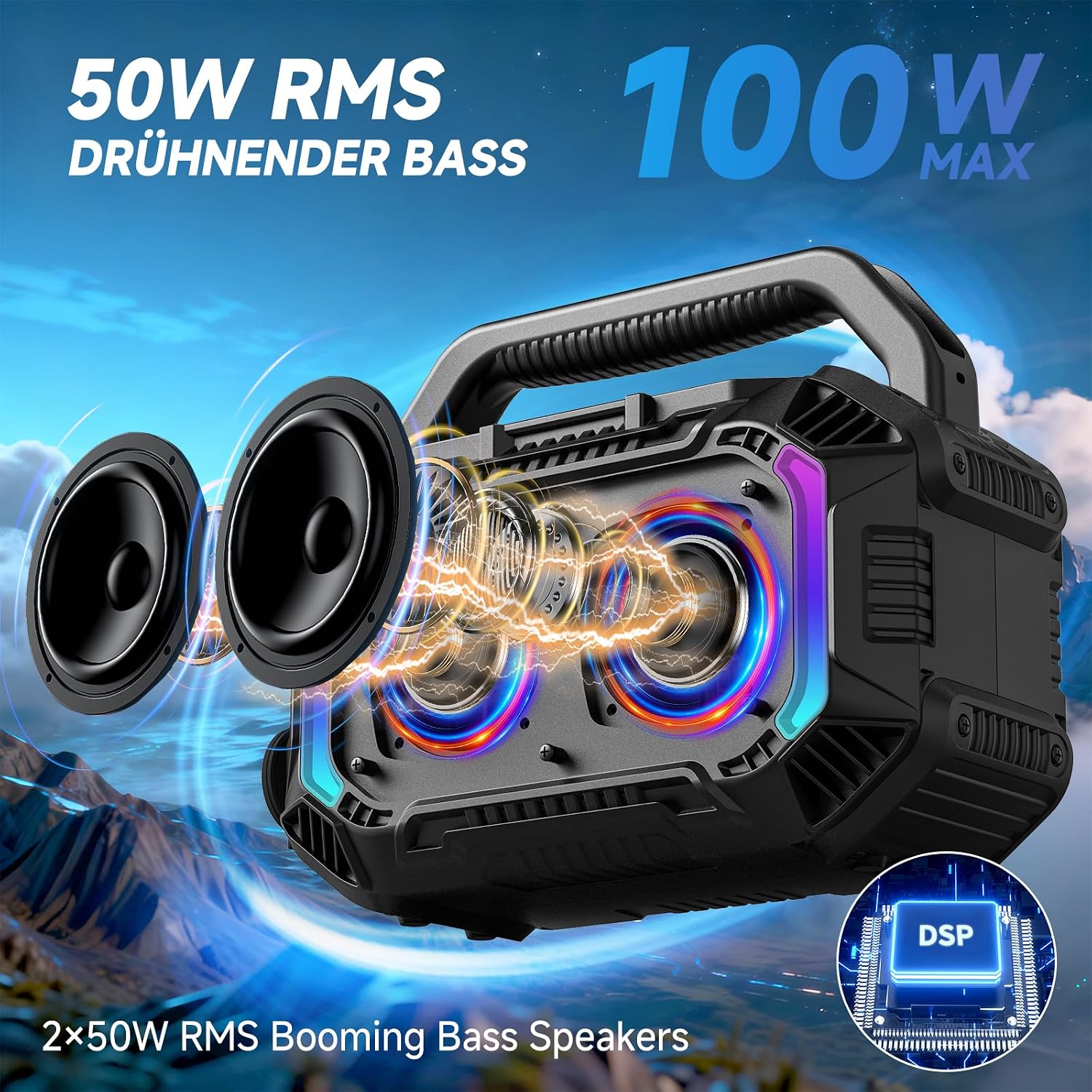Thumbnail 1 de Wilody Bluetooth Lautsprecher Groß 100W