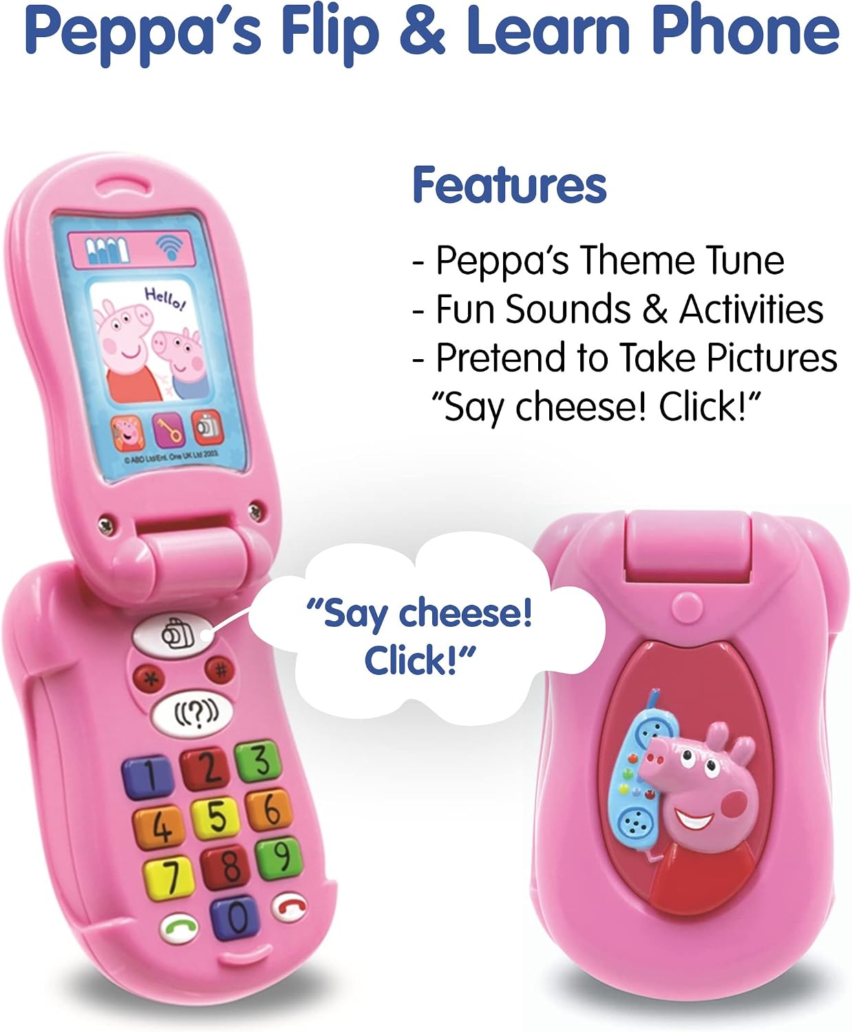 Thumbnail 3 de Peppa Pig PP06 Flip & Learn Toy Phone 3+