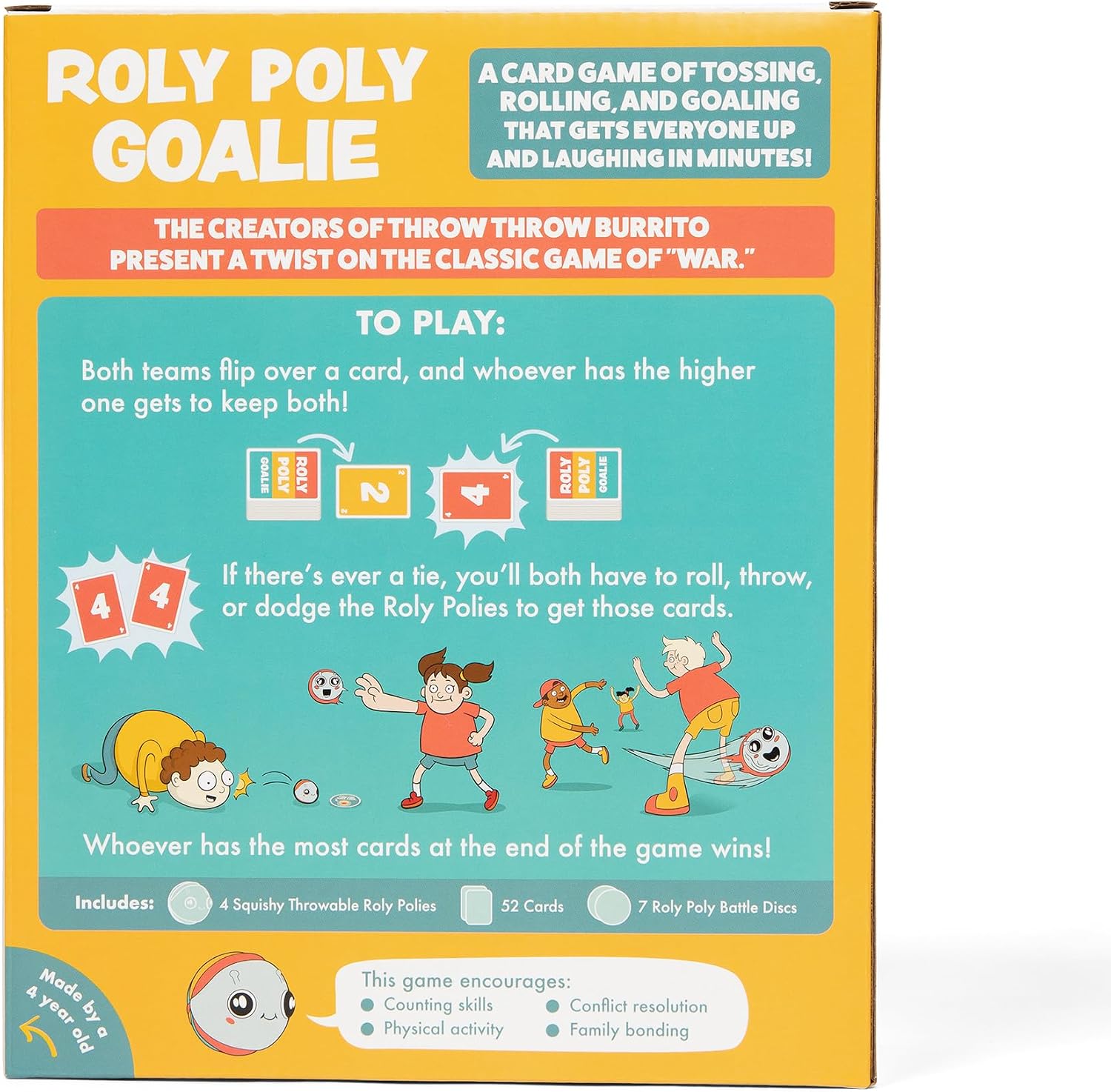 Detalle 2 de Exploding Kittens Roly Poly Goalie: Active, Lego-like Card Game for 2–6 Players (Ages 4+, 10 Minutes to Play)