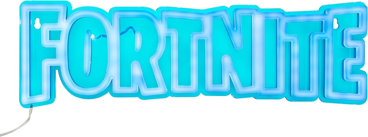 Detalle de Paladone Fortnite Logo LED Neon Wall Light – Official Licensed Gaming Lamp (40cm, USB Powered)