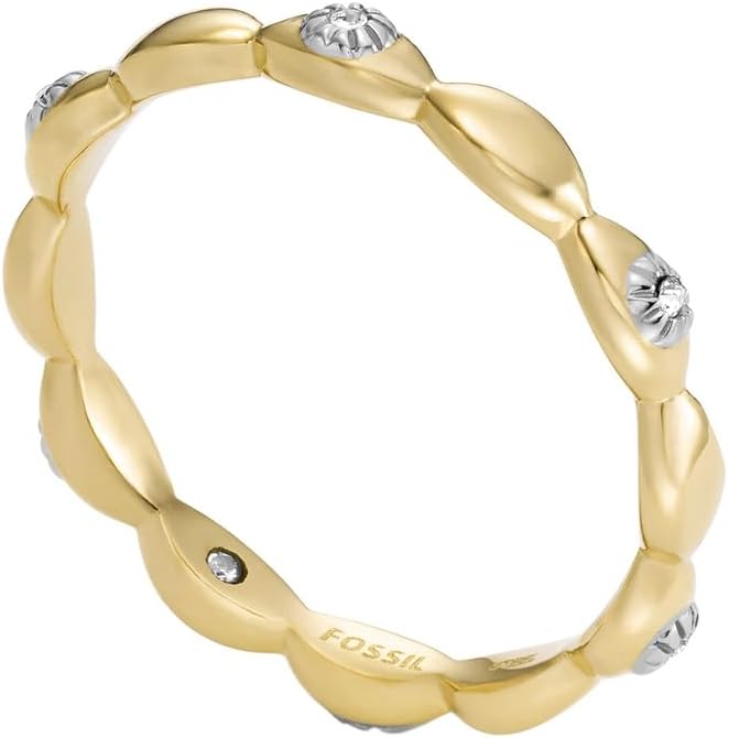 Thumbnail 4 de Fossil Damen-Ring Sutton Gold aus Edelstahl (JF0479671…), poliert – Größen 5 bis 9