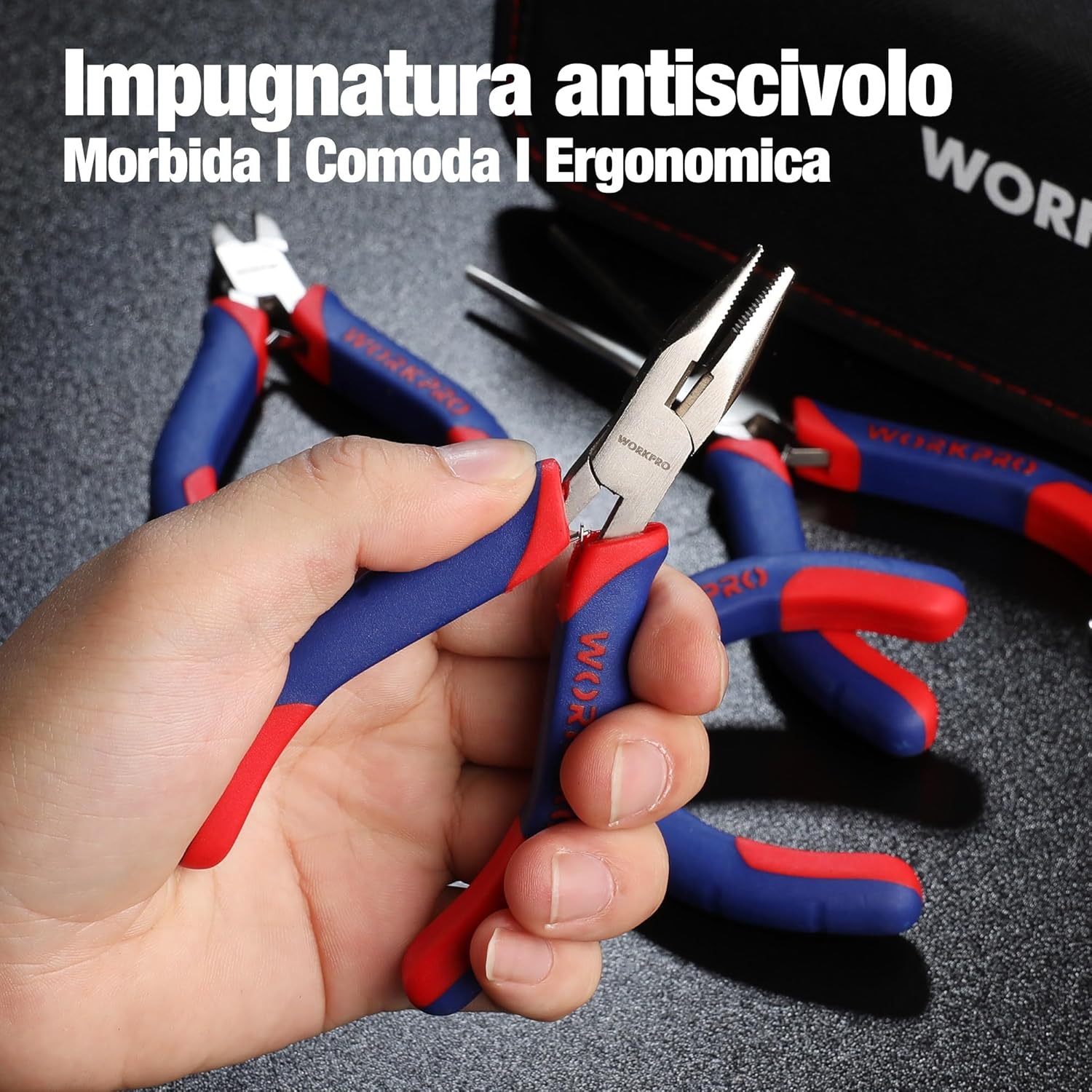 Thumbnail 2 de WORKPRO Set di Mini Pinze, 5 Pezzi: precisione e versatilità per gioielli e orologi