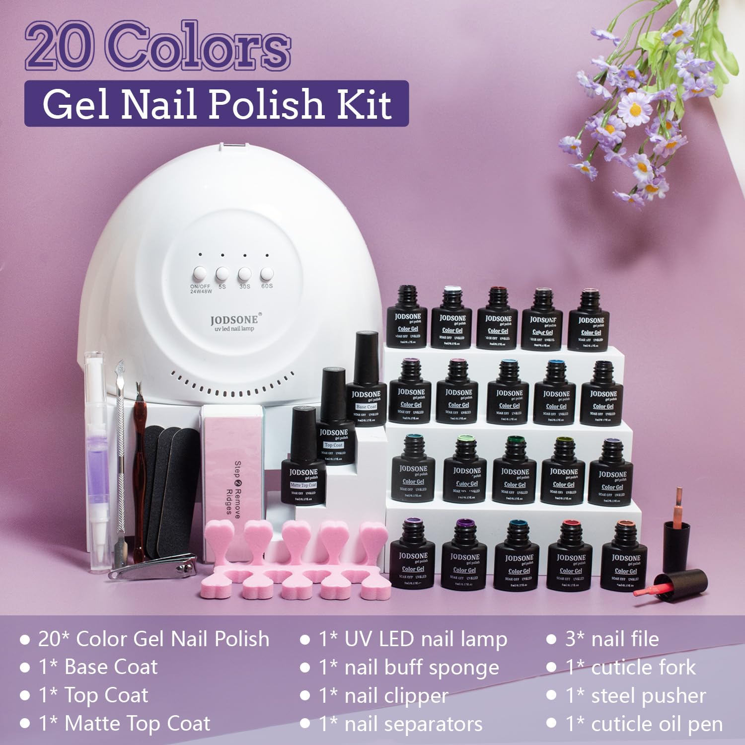 Detalle 2 de JODSONE 20 Colors Gel Nail Kit
