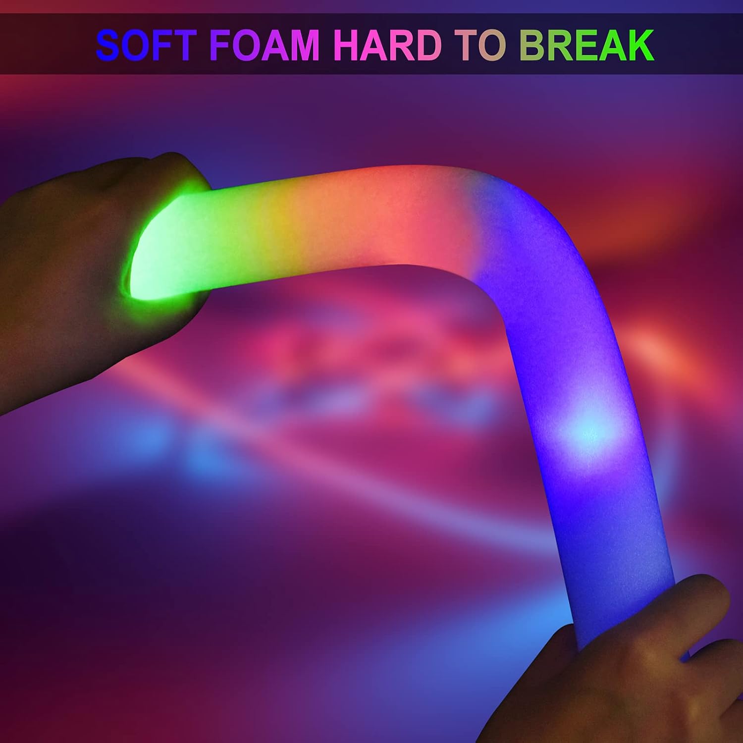 Thumbnail 2 de LifBetter 58-Pack Foam LED Glow Sticks (3 Flash Modes)