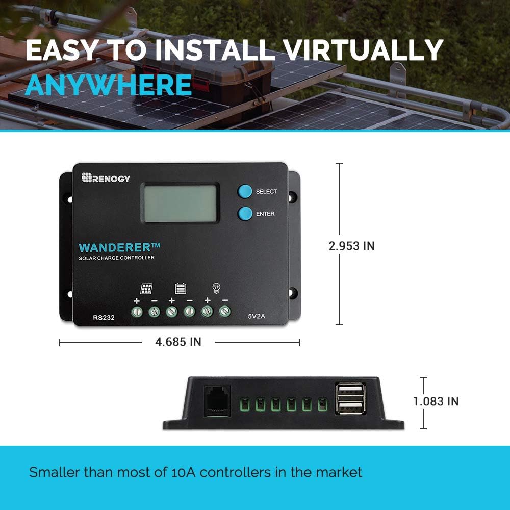 Thumbnail 1 de Renogy Wanderer 10A PWM Solar Charge Controller
